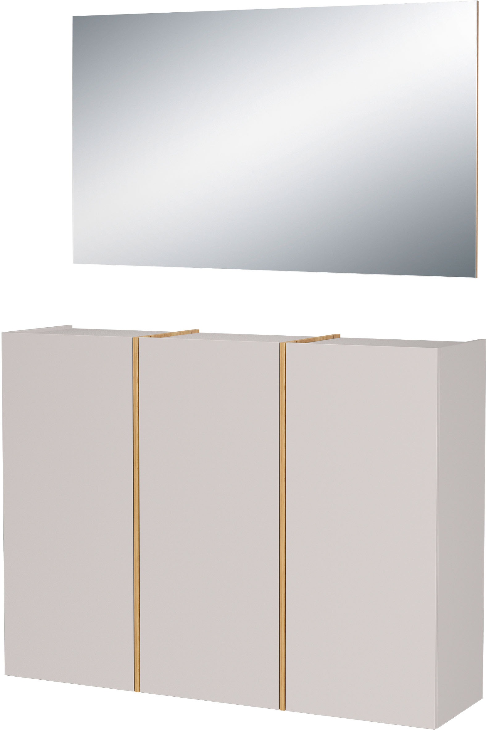 GERMANIA Garderoben-Set »GW-Libbiano Plus« 2 Stk. tlg. Kaschmir/Navarra-Eiche-Nb. Kratzfeste und widerstandsfähige Oberflächenbeschichtung