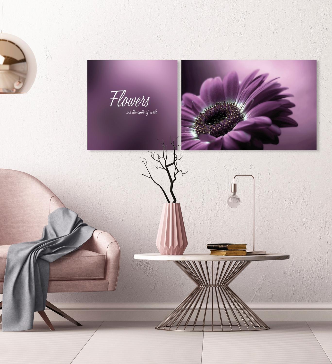queence Leinwandbild »Flower«, Blumen-Blumenbilder-Kunst-Modern-Spa-Spa Bil günstig online kaufen