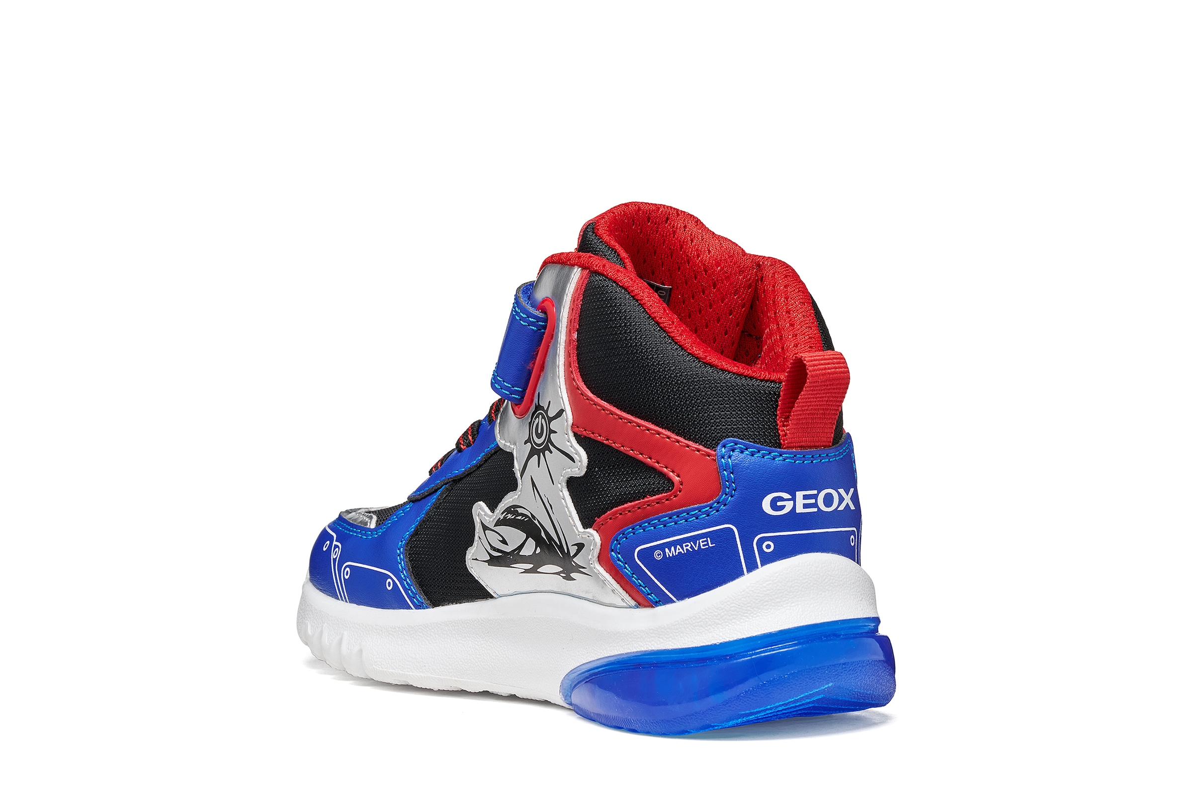 Geox Sneaker »J CIBERDRON BOY - Blinkschuh«  Blinkschuh, mit bunten Kontrastbesätzen, Größenschablone zum Download