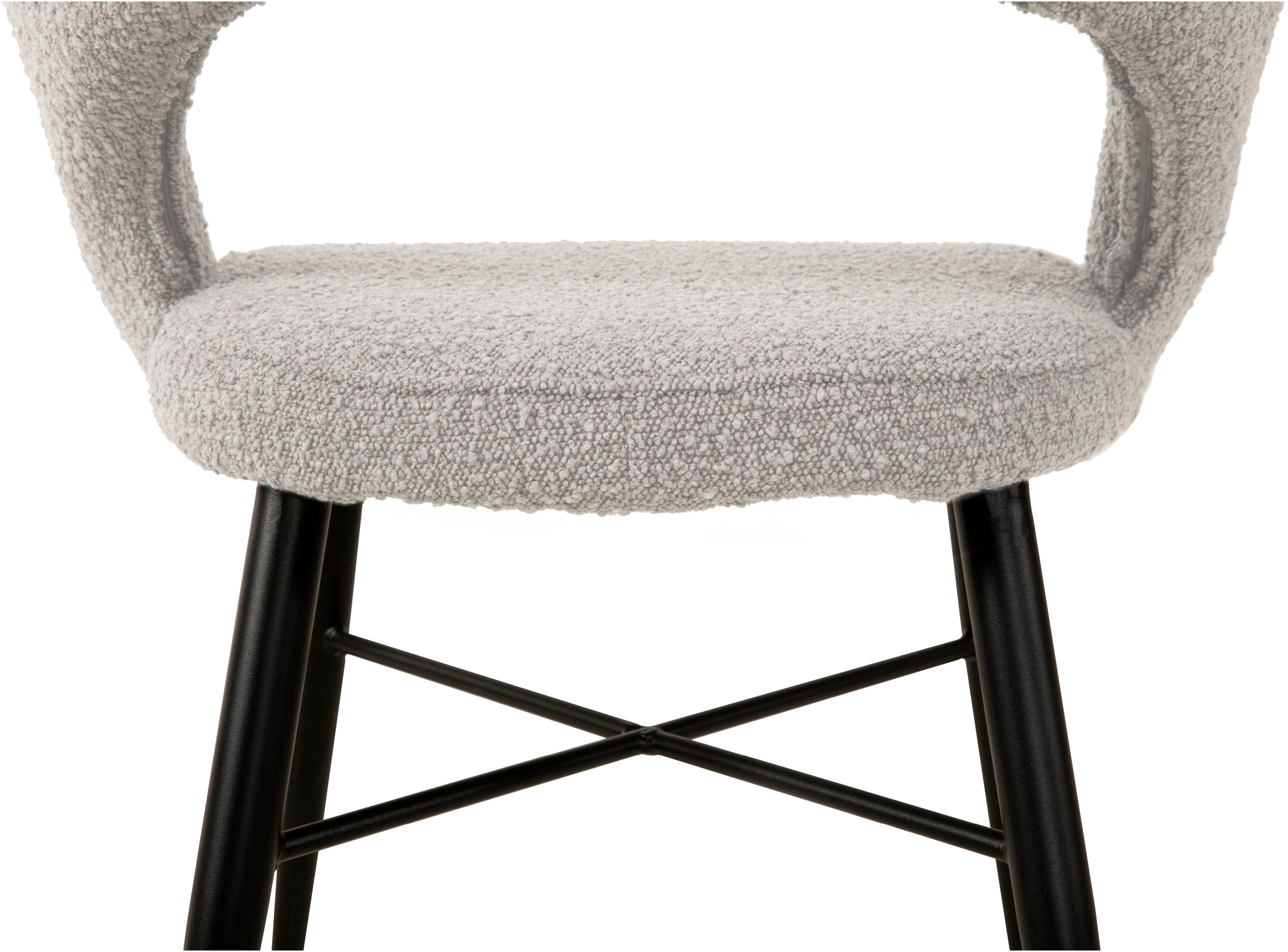 OMG Design Esszimmerstuhl »Marley«, (Set), 2 St., Stoff, mit modernem Cut-Out, Bouclé Bezug