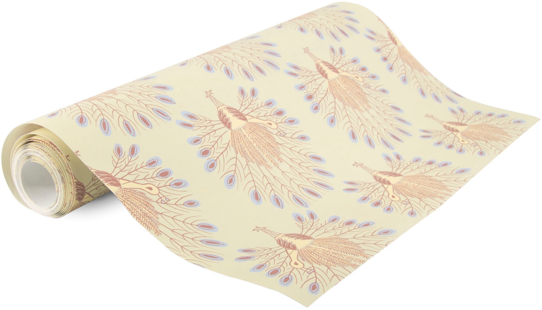Superfresco Easy Vliestapete »Vintage Peacock«, gemustert, Vintage Pfau gelb 10 m x 0.52 m