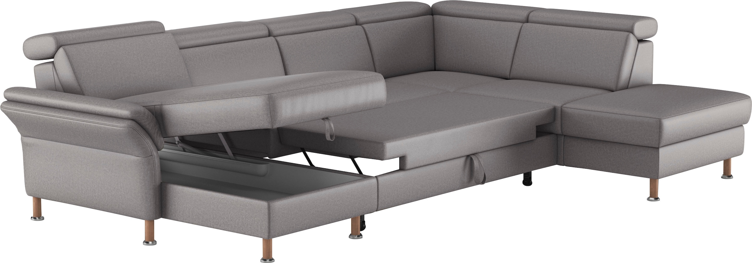 Home affaire Wohnlandschaft »Calypso U-Form«, wahlweise mit motorischer Relaxfunktion