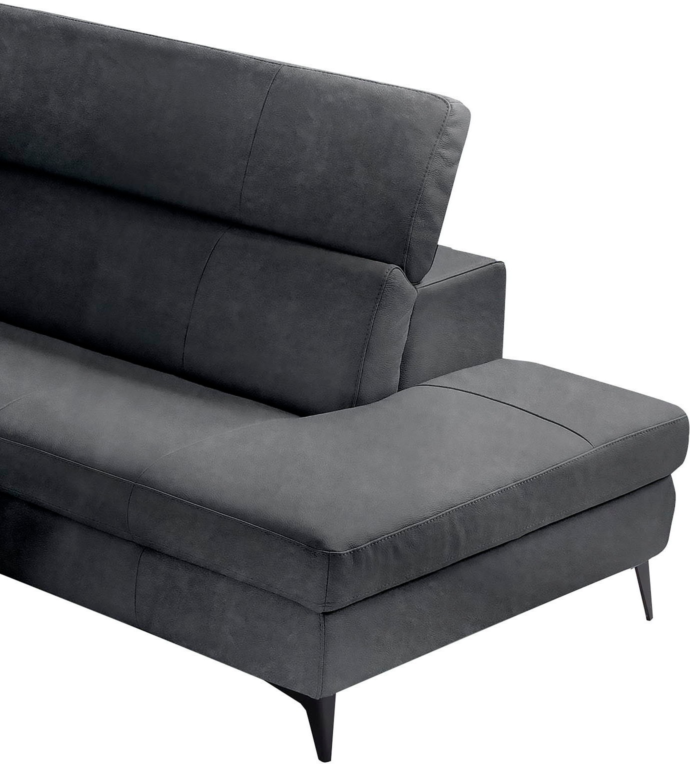 Egoitaliano Ecksofa »Edith, Designsofa mit hohem Sitzkomfort, L-Form«, inkl. elektrischer Relaxfunktion und manuell verstellbaren Kopfteilen