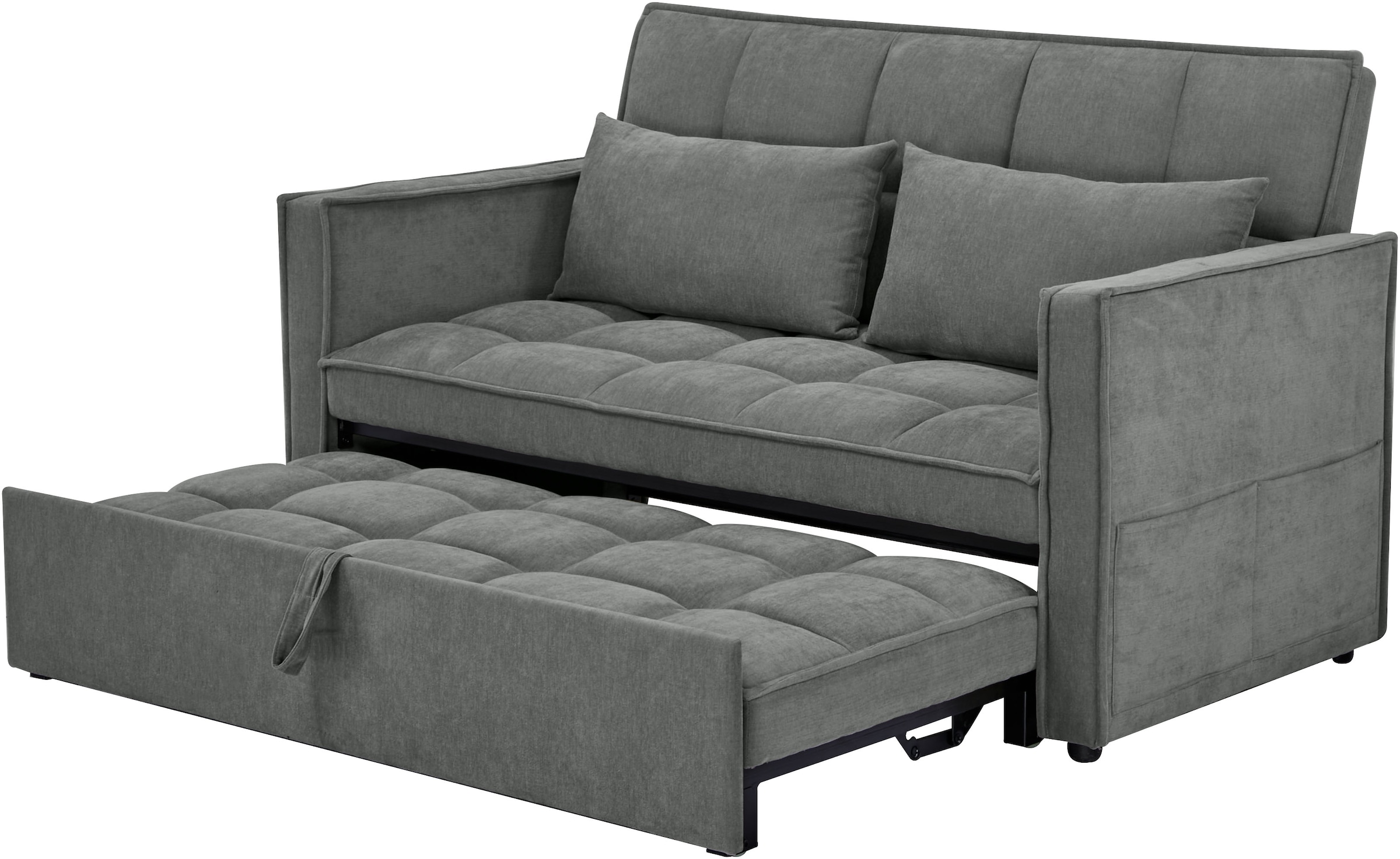 OTTO home Schlafsofa »STEFFO, 159 cm, 2-Sitzer, mit verstellbarer Rückenlehne« Klappmechanismus, Feinstruktur-Bezug, natürliche Farben