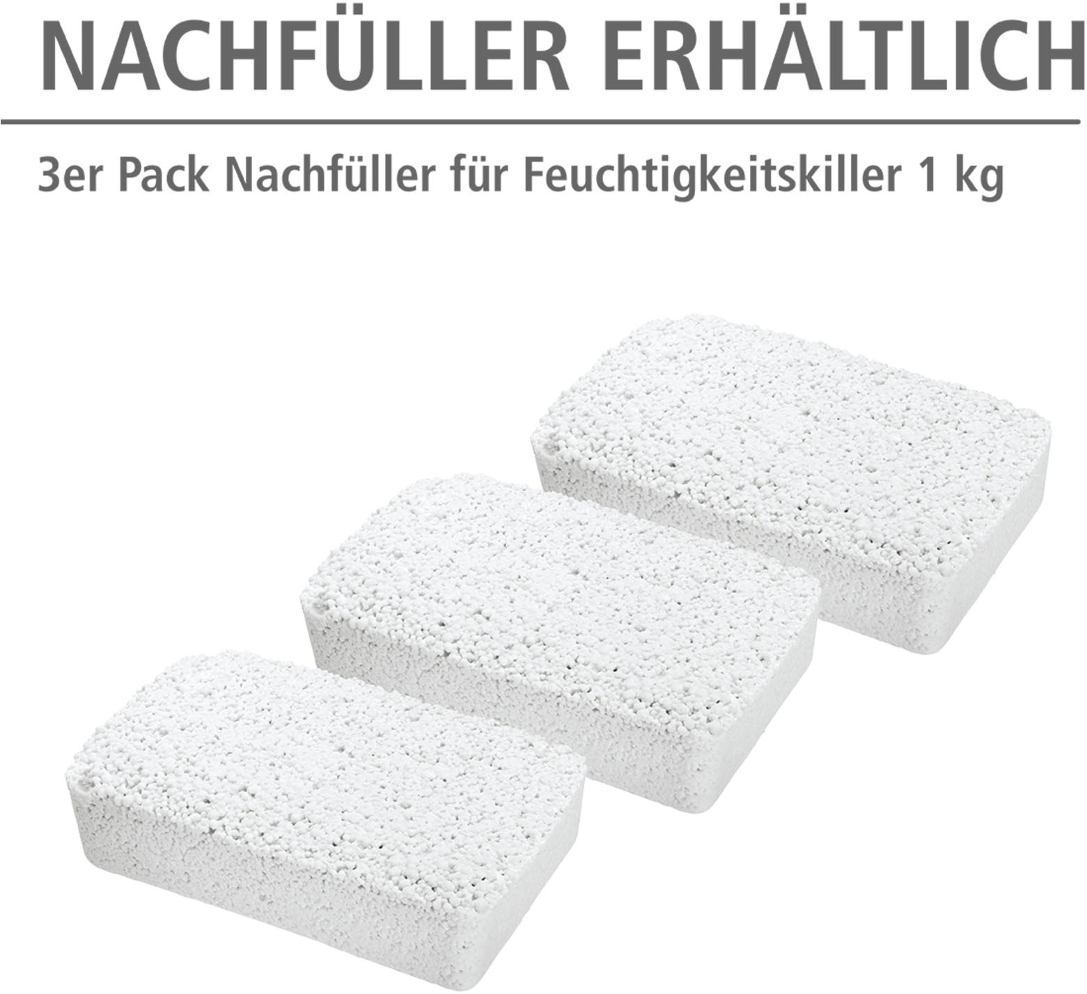 WENKO Luftentfeuchter »Grau 1 KG« für 80 m³ Räume für Räume bis 80 m³, entfeuchtet geräuschlos und ohne Strom