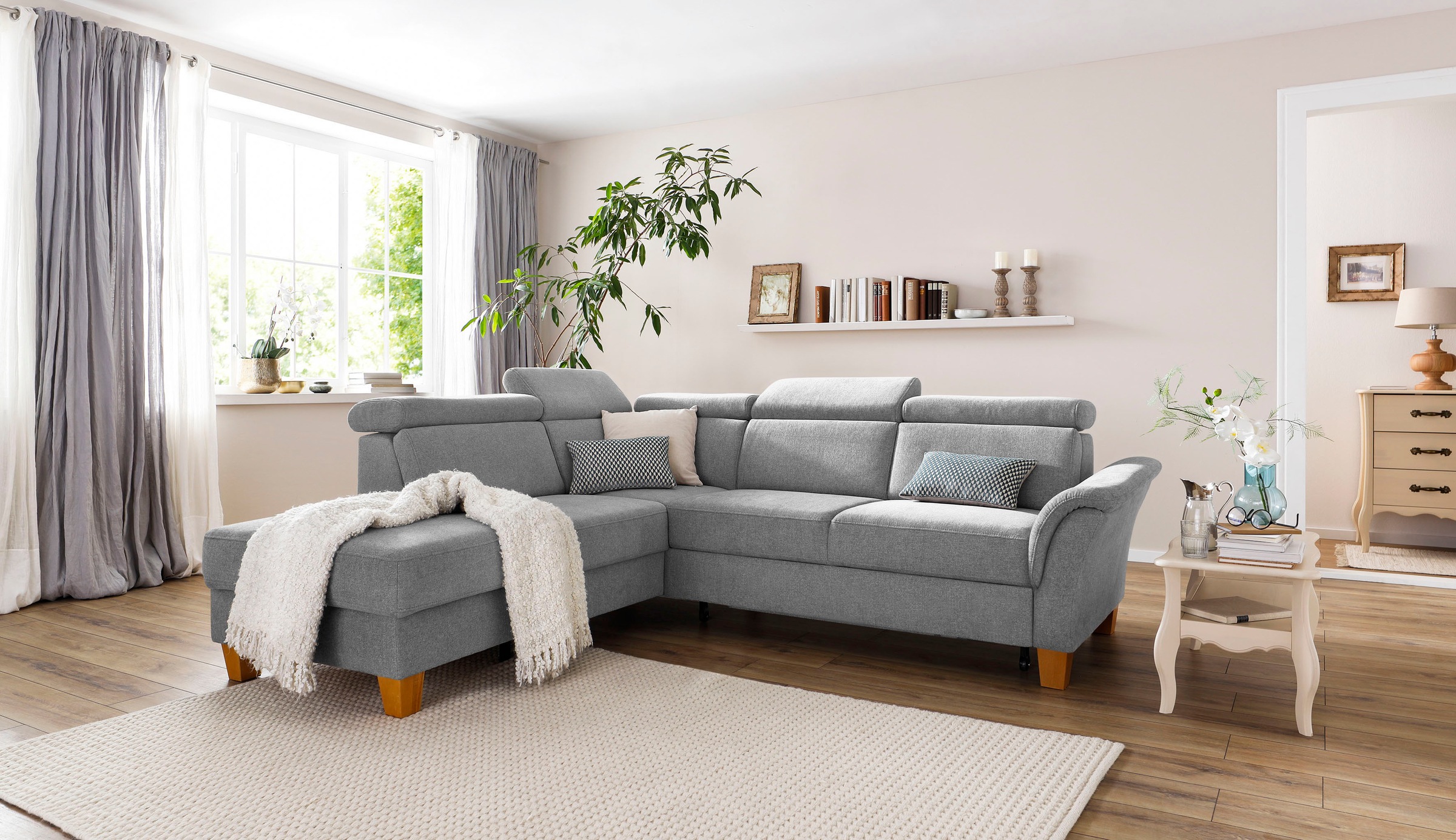 Home affaire Ecksofa »Conville L-Form«, Federkern, wahlweise mit Bettfunkti günstig online kaufen