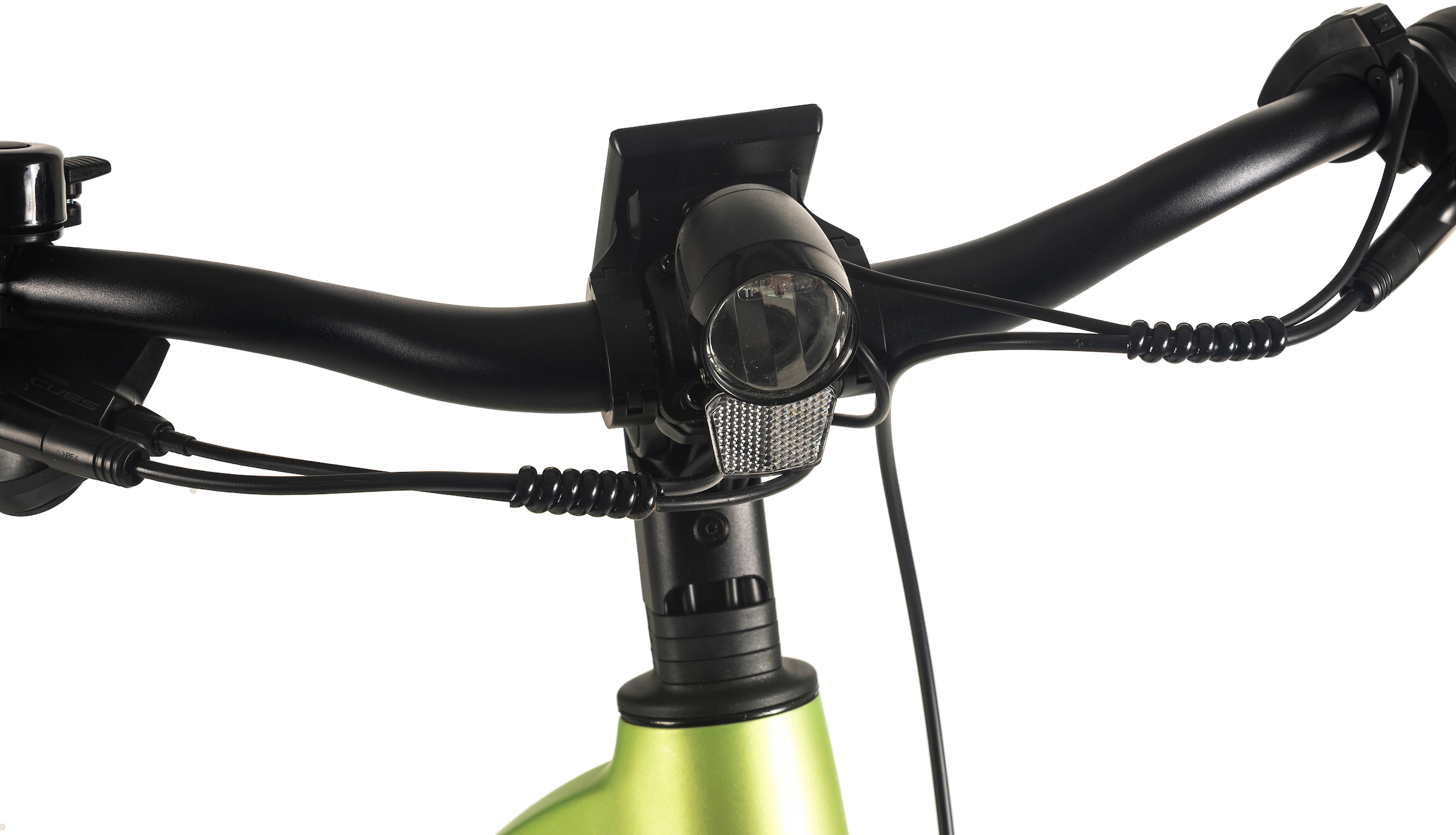 Adore E-Bike »28" Alu Cityfahrrad CX-380 Mittelmotor 85NM / 15Ah Lime Green matt«, 9 Gang, Shimano, Cues, Mittelmotor 250 W