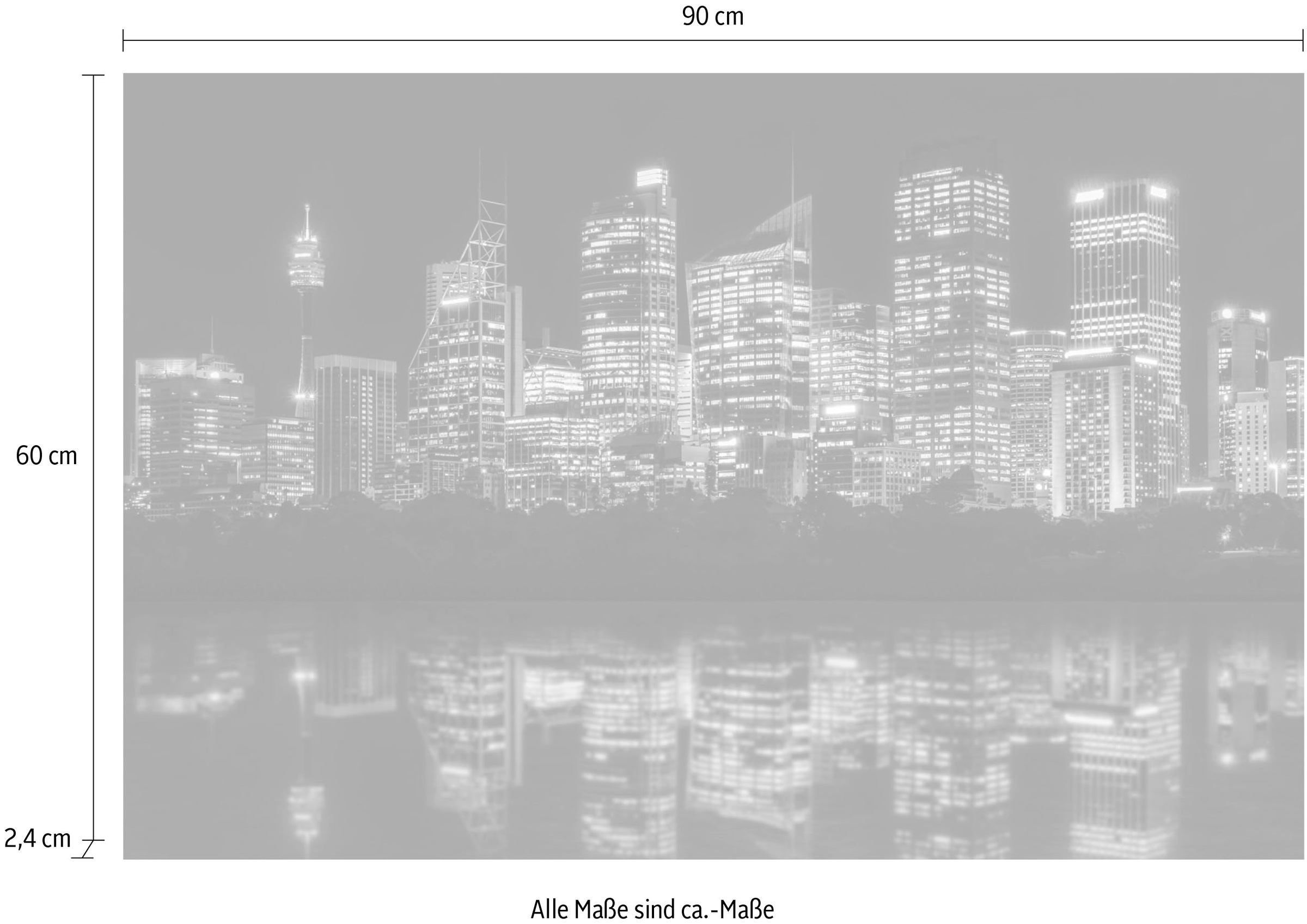 queence Acrylglasbild »Hochhäuser«, Skyline-Gebäude-Städte-Amerika-Bilder von Amerika-New York-Schwarz-Weiß, Fine Art-Print in Galeriequalität