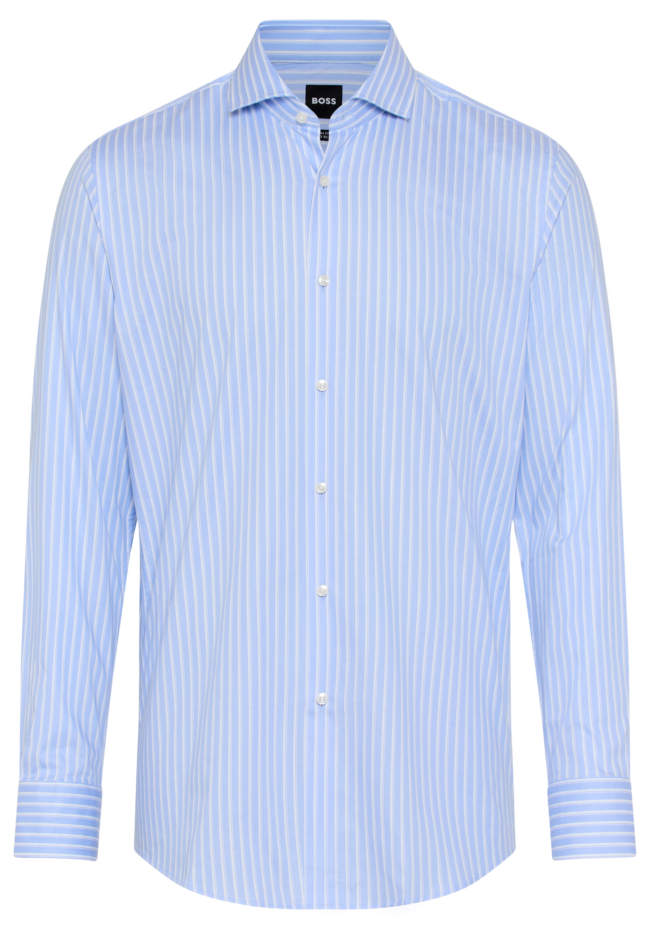 BOSS Businesshemd »HANK« Kentkragen, Regular Fit, gestreift, Baumwollmischung