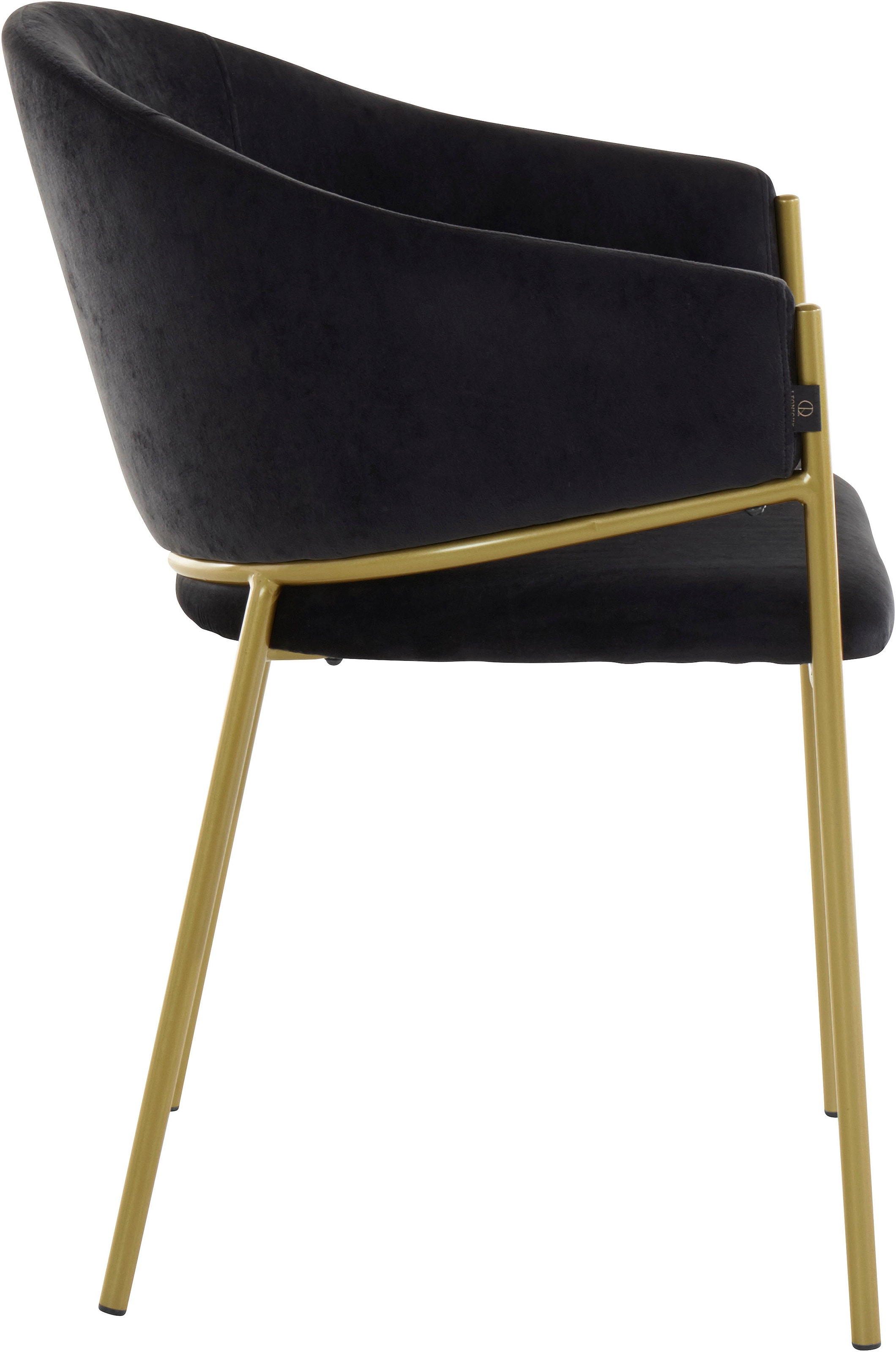 Rechnung »Évreux«, Metallgestell, Leonique goldenen St., kaufen auf cm 2 Esszimmerstuhl Sitzhöhe einem 49 Veloursstoff, mit