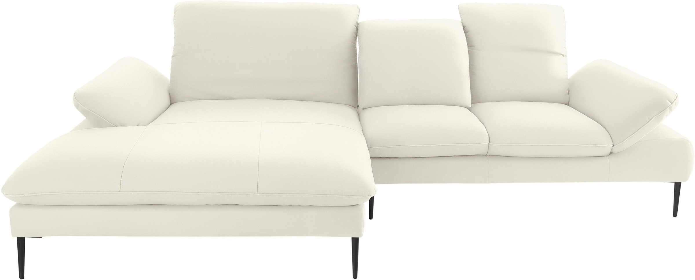 W.SCHILLIG Ecksofa »enjoy&MORE, Designsofa, elegant und bequem, L-Form«, Sitztiefenverstellung, Füße schwarz pulverbeschichtet, Breite 310 cm