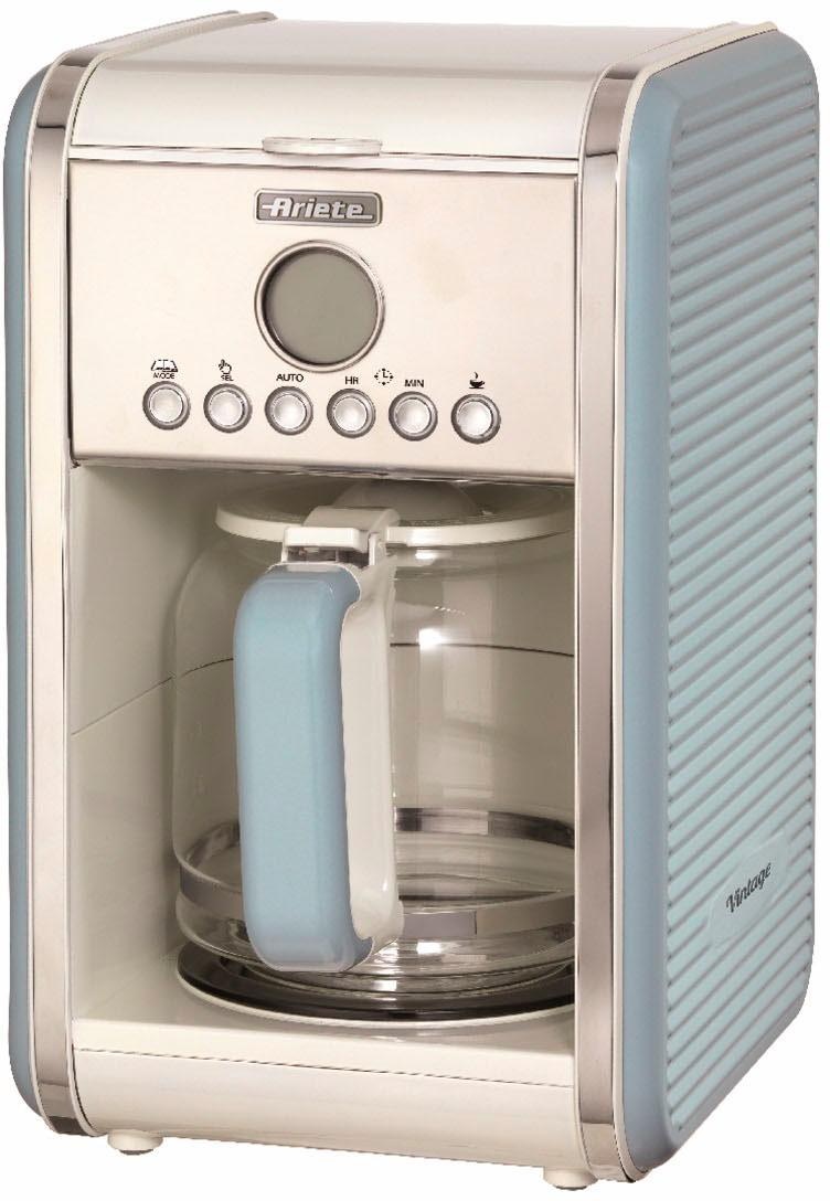 Ariete Filterkaffeemaschine »Vintage 1342, blau«, 1,5 l Kaffeekanne, Permanentfilter, Startzeit Kaffeezubereitung programmierbar