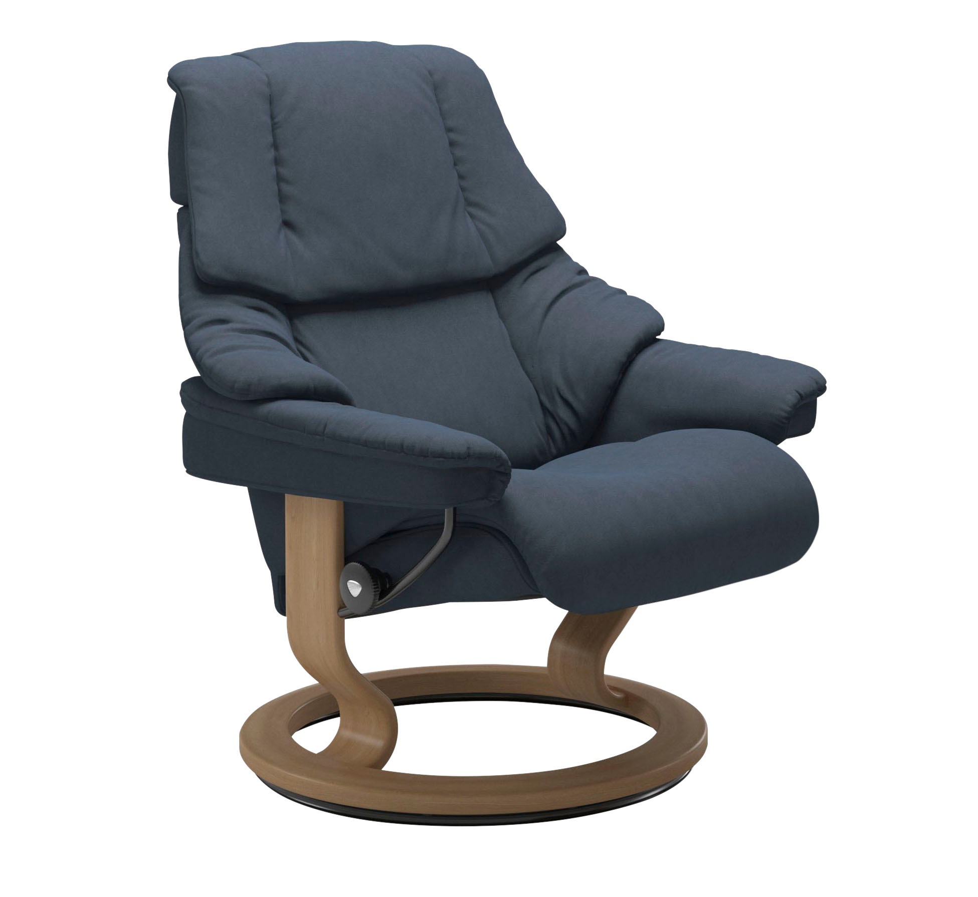 Stressless® Relaxsessel »Reno«, (Set, Relaxsessel mit Hocker), mit Hocker, mit Classic Base, Größe S, M & L, Gestell Eiche