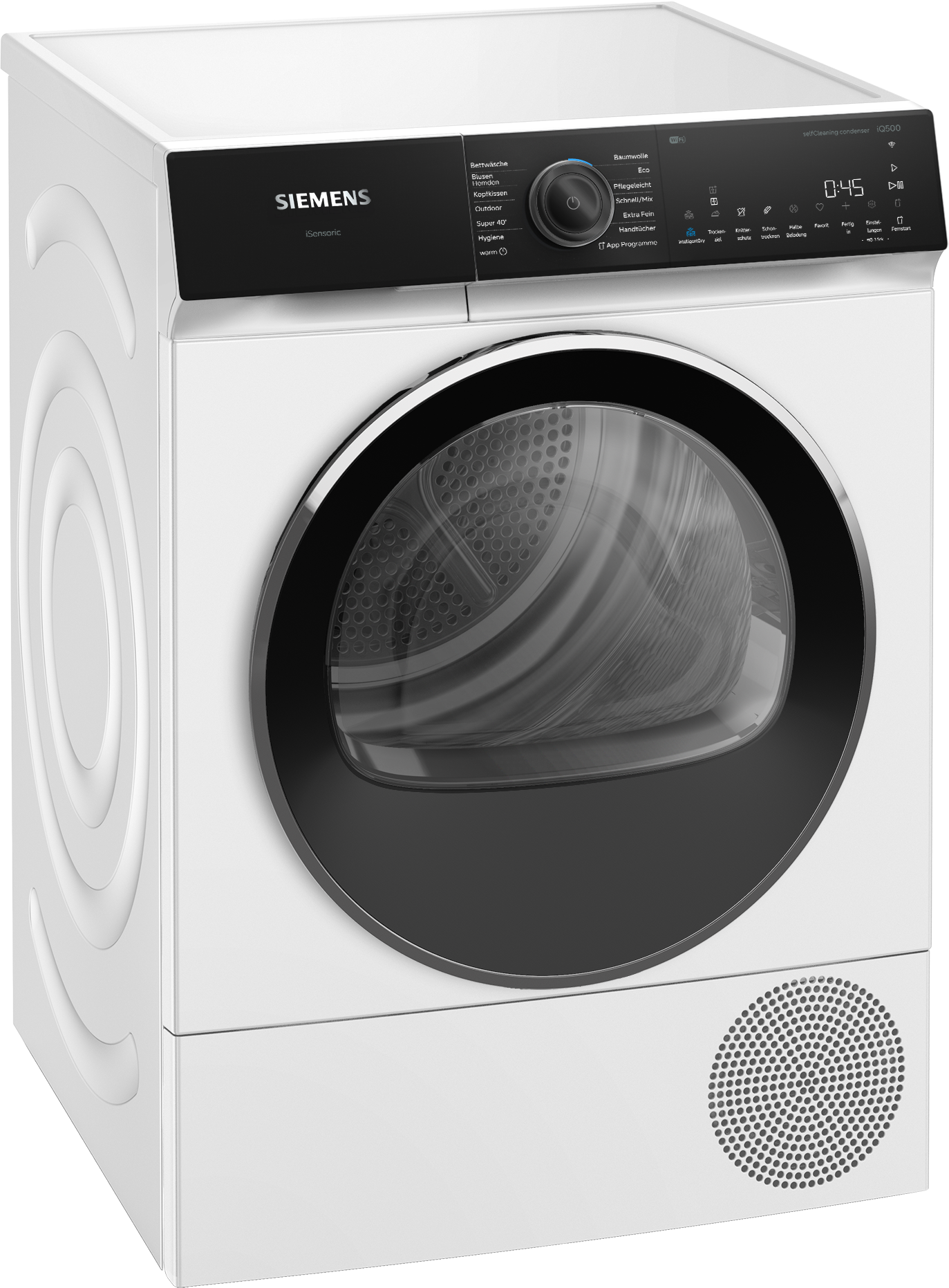 SIEMENS Wärmepumpentrockner »WQ45H2BECO« iQ500 9 Selbstreinigender Kondensator, intelligentDry, autoDry, Home Connect weiß Sprachsteuerung: ab...