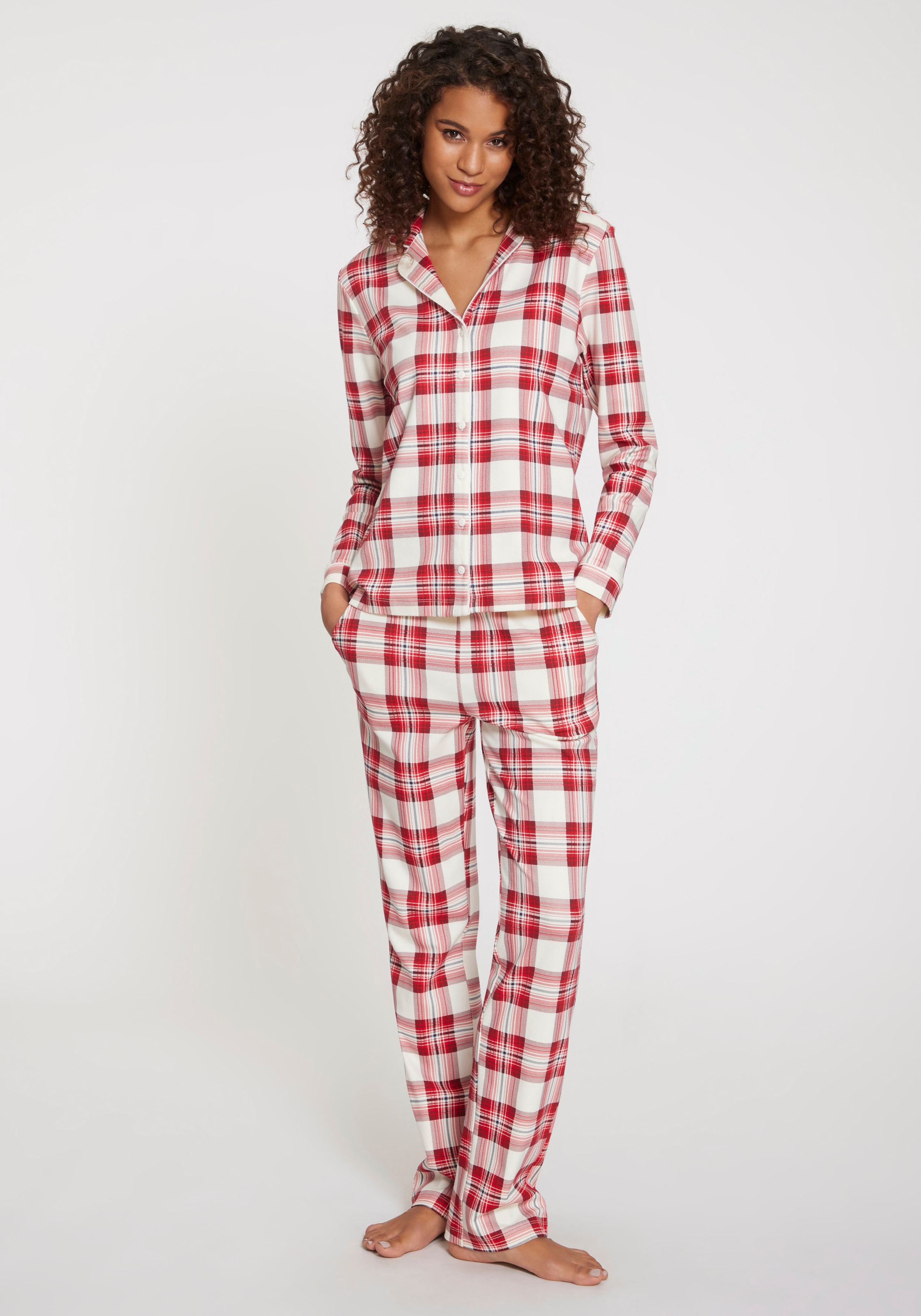 LASCANA Pyjama, 3-teiliger Set, incl. Schlafmaske günstig online kaufen