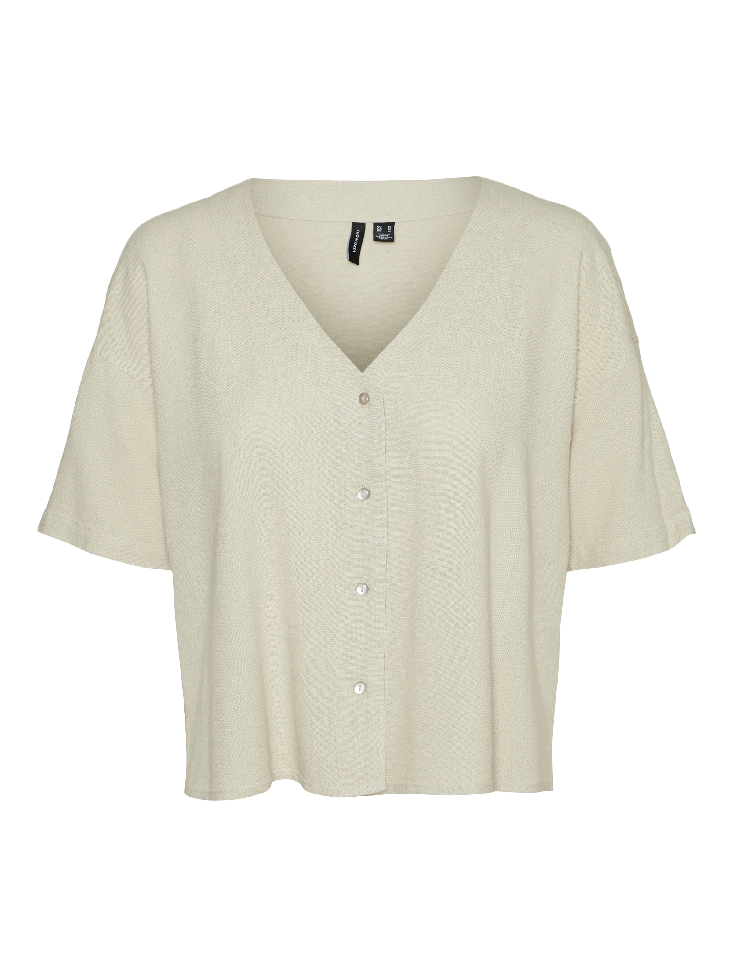 Vero Moda Kurzarmshirt »VMJESMILO 2/4 SHIRT WVN GA NOOS« mit V-Ausschnitt