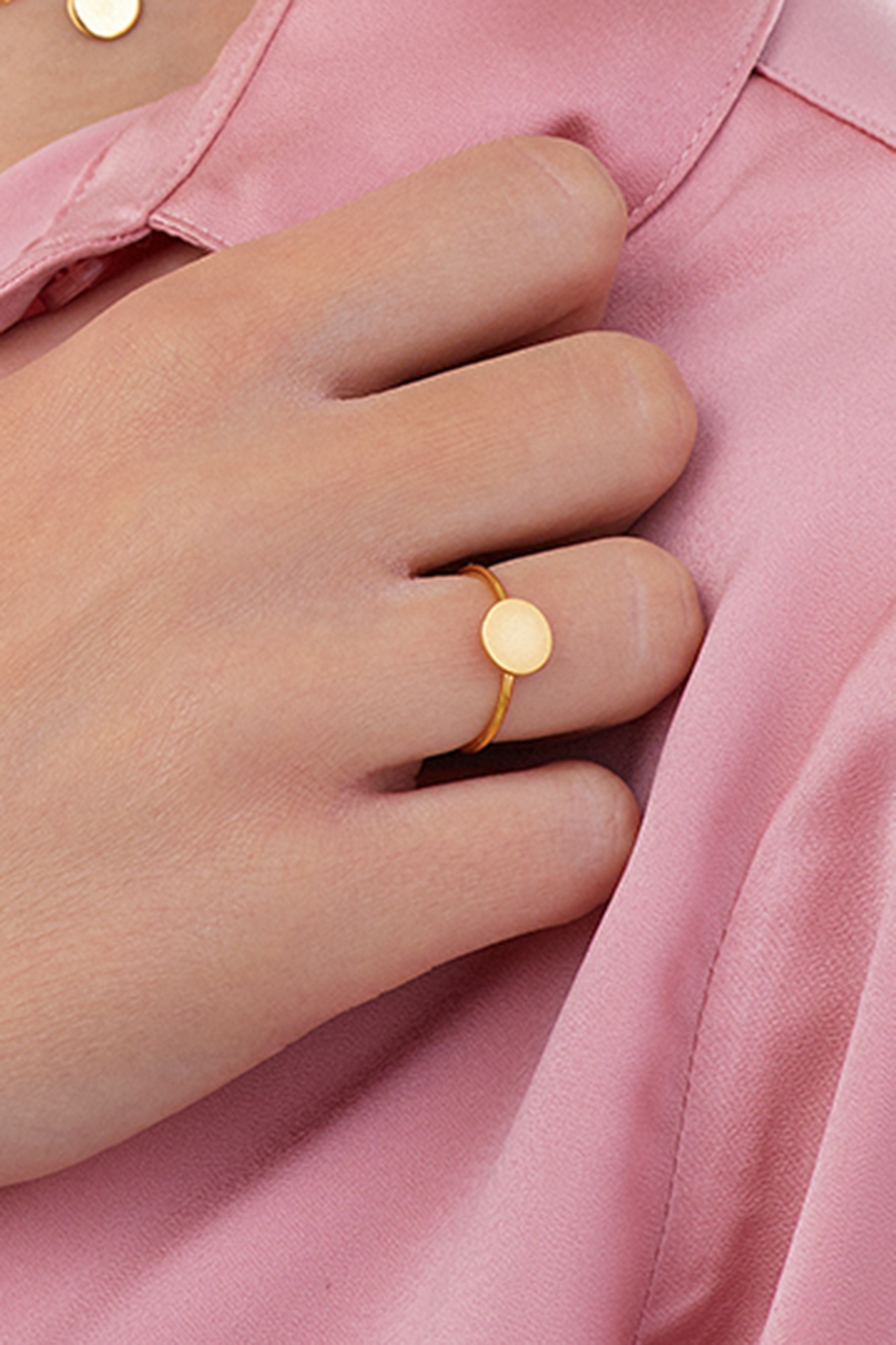 CAÏ Fingerring »925/- Sterling Silber vergoldet Boho«