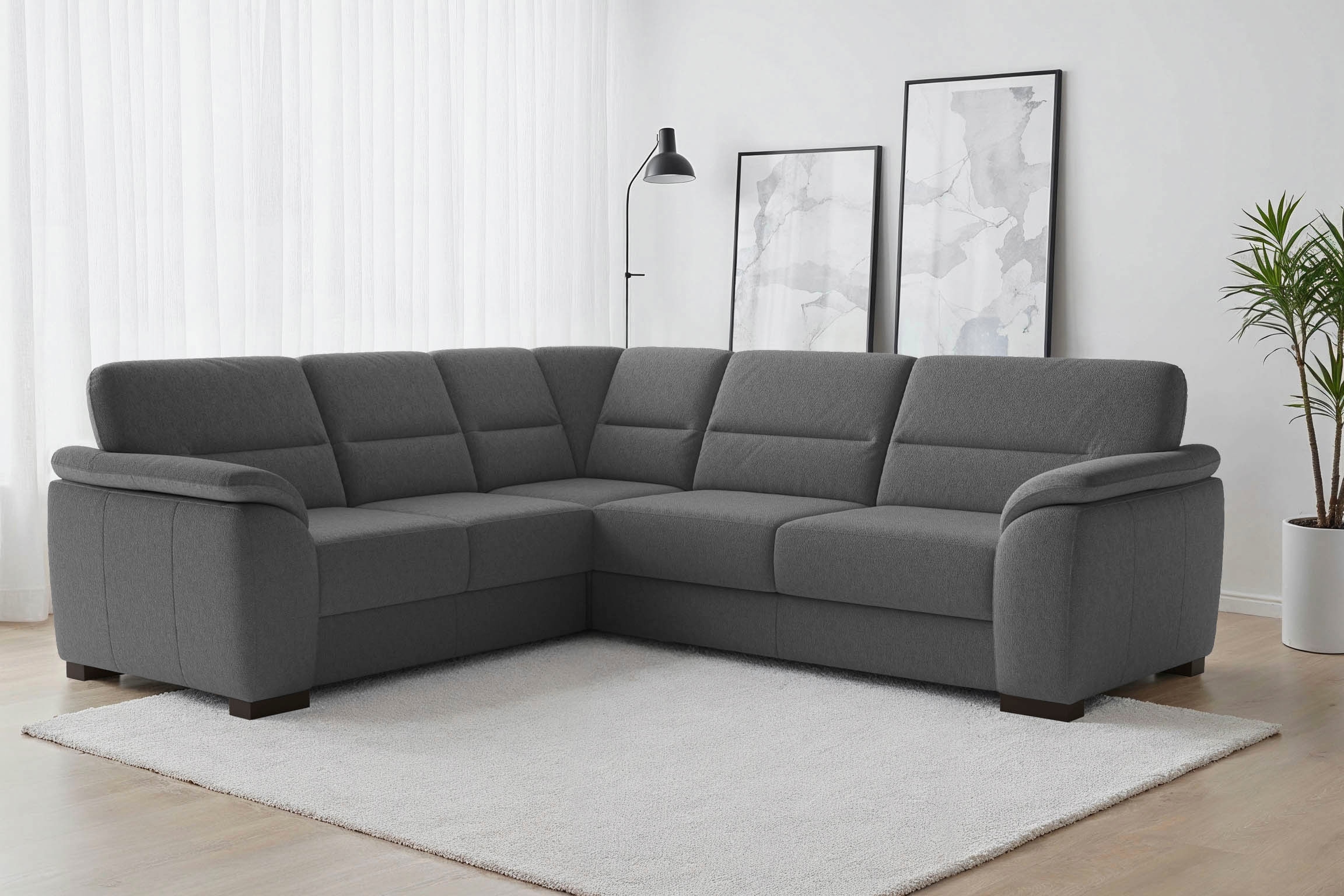 sit&more Ecksofa »Montego« wahlweise mit Bettfunktion und Schubkasten
