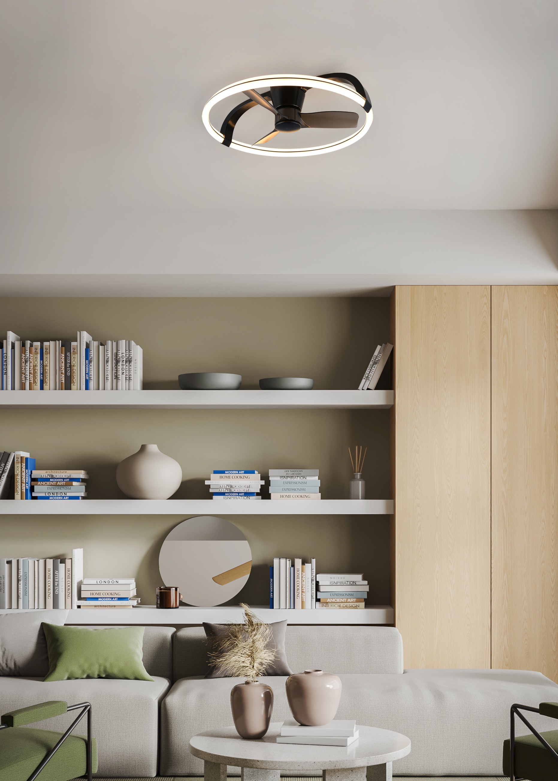 REALITY Leuchten LED Deckenleuchte »STOCKHOLM mit Ventilator, Deckenventila günstig online kaufen