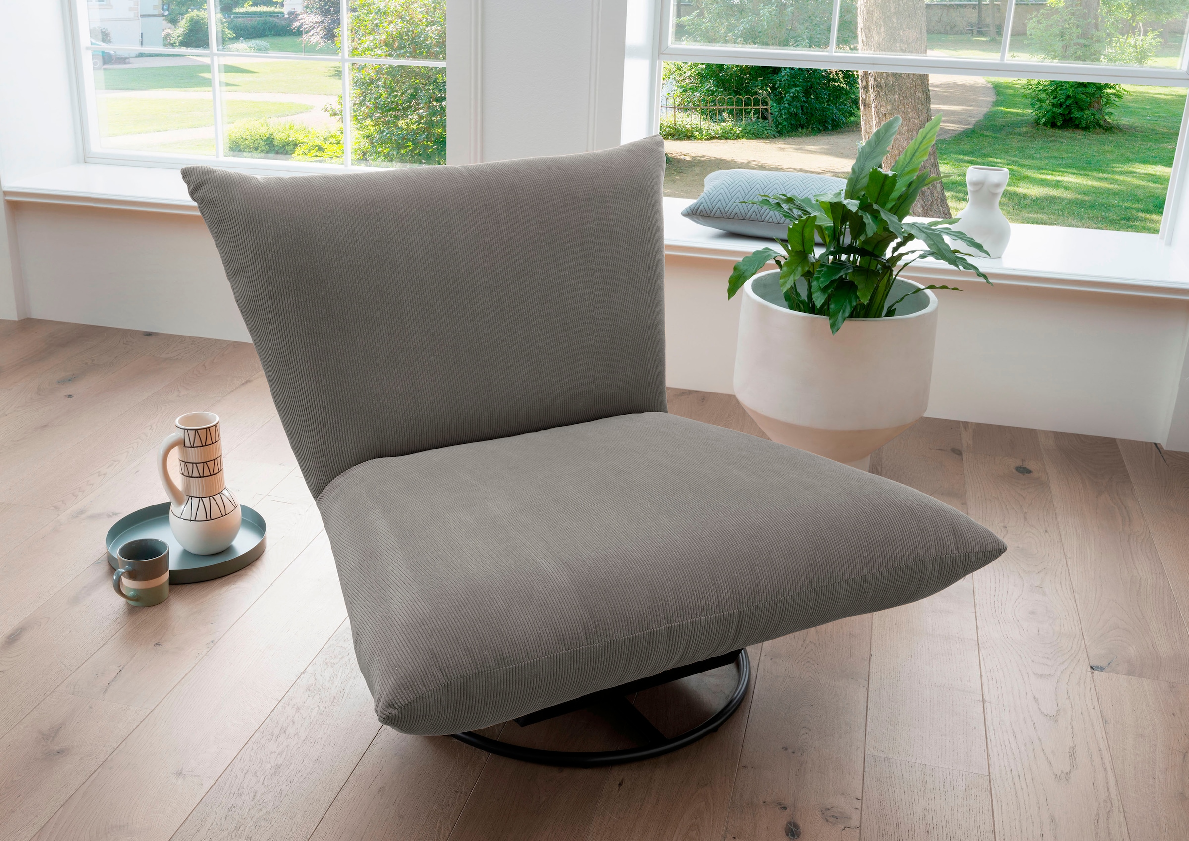 Home affaire Drehsessel »Cremona« 360° drehbar mit Metallfuß günstig online kaufen