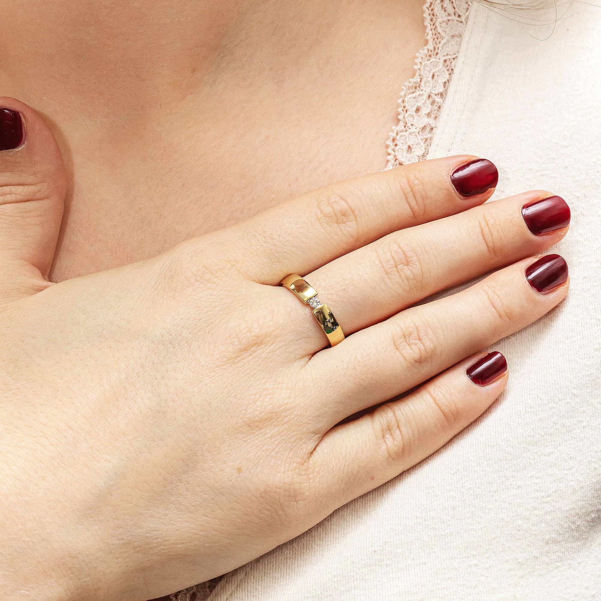 Diamonds by Ellen K. Fingerring »Gold 375 mit 1x Brillant 0,05ct.«