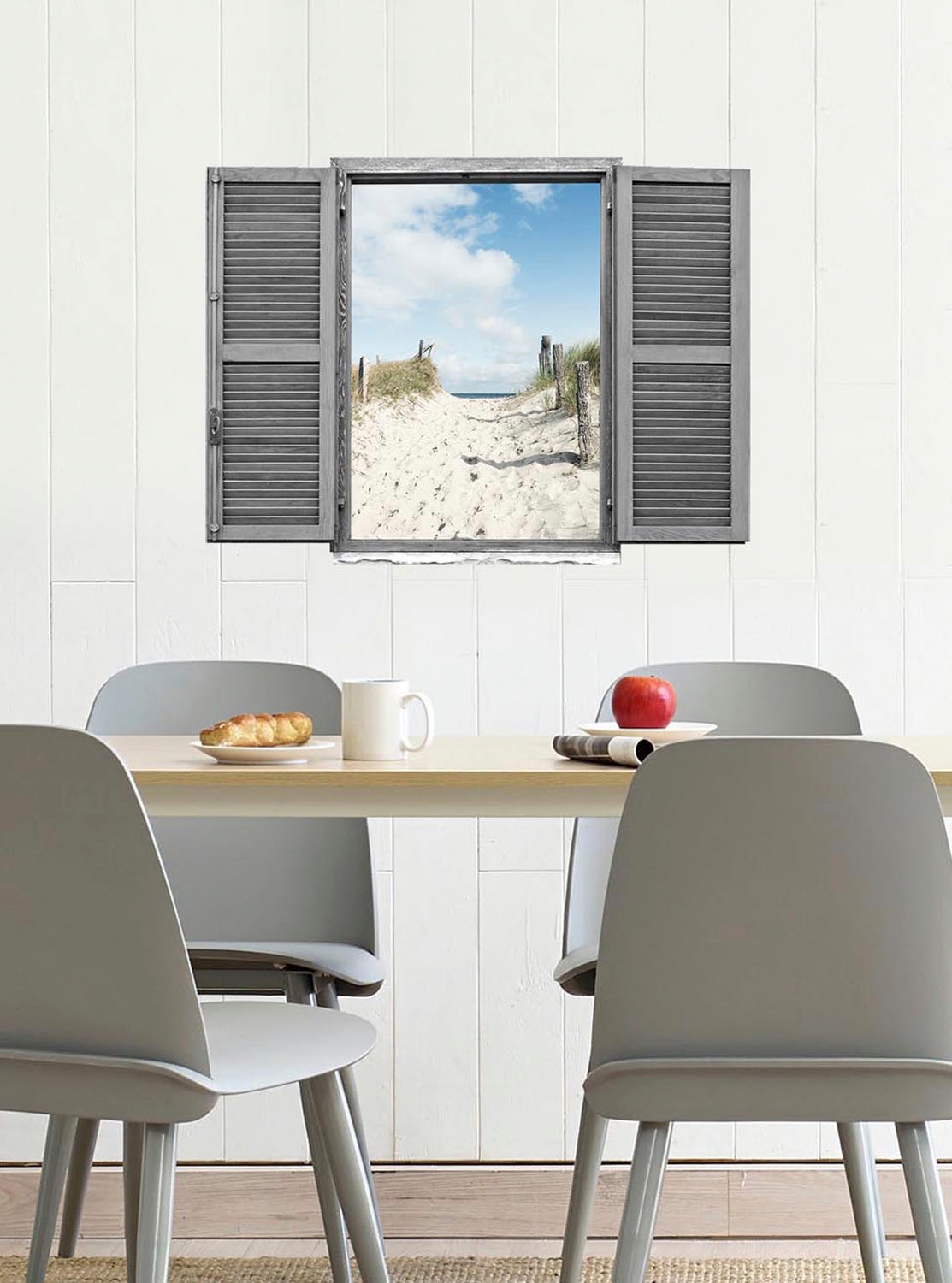 queence Wandtattoo »Düne II«, (1 St.), Wandsticker, Wandbild, selbstklebend, 3D, Fenster