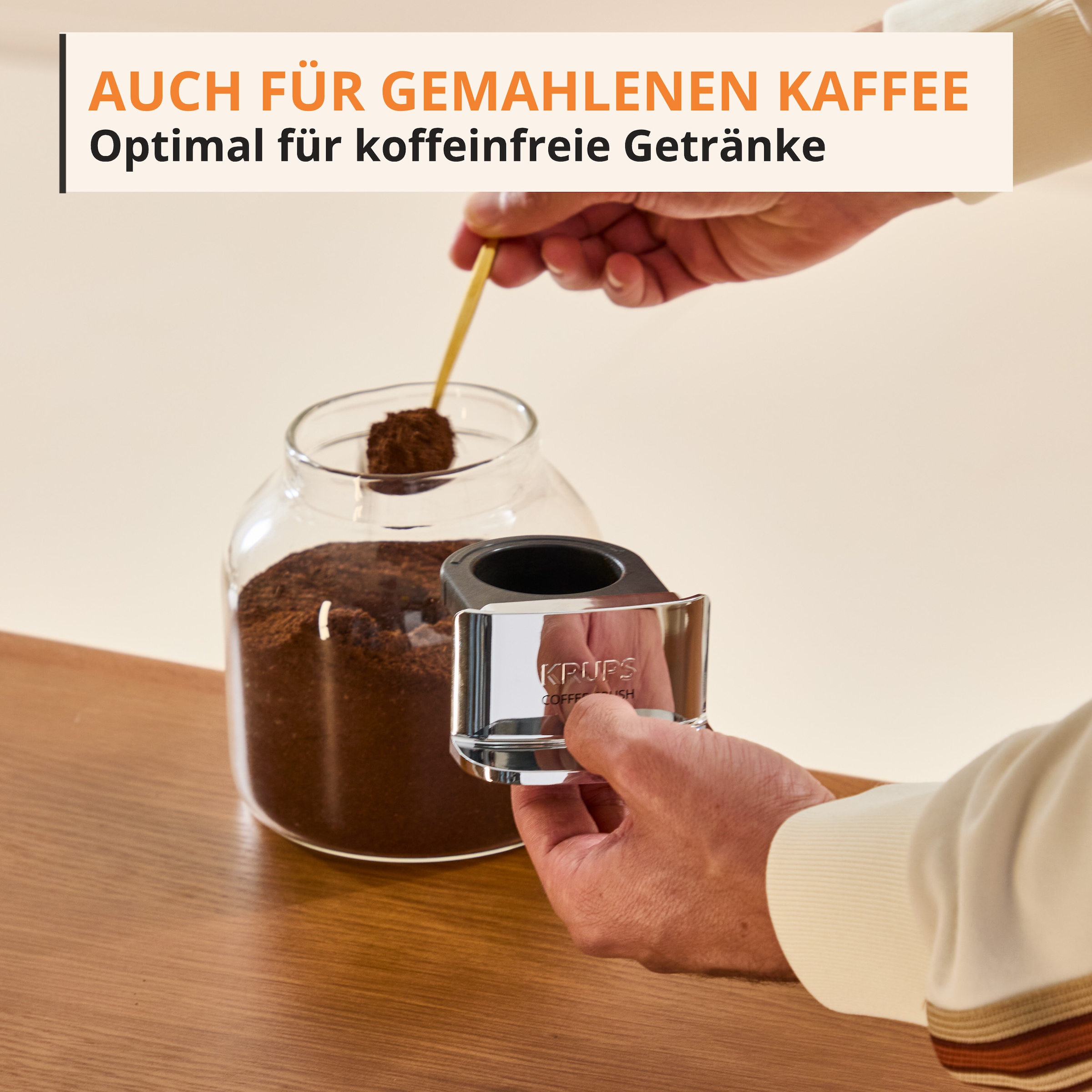 Krups Kaffeevollautomat »SA404B Coffee Crush Extra Milk« kompakt, gemahlenen oder vorgemahlenen Kaffee, intuitives Bedienfeld