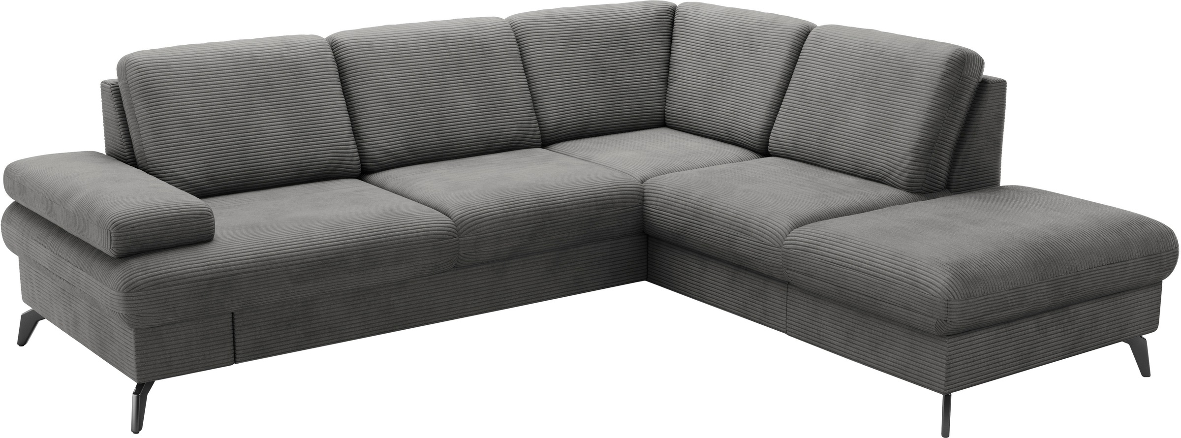 sit&more Ecksofa »Morris Jubi L-Form«, inkl. Armteilfunktion und 1 Zierkissen, wahlweise mit Bettfunktion