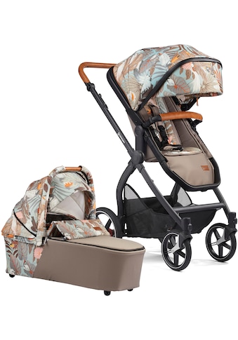 Kombi-Kinderwagen »FX4 Soft+ mit Aufsatz Life, schwarz/cognac, sand«