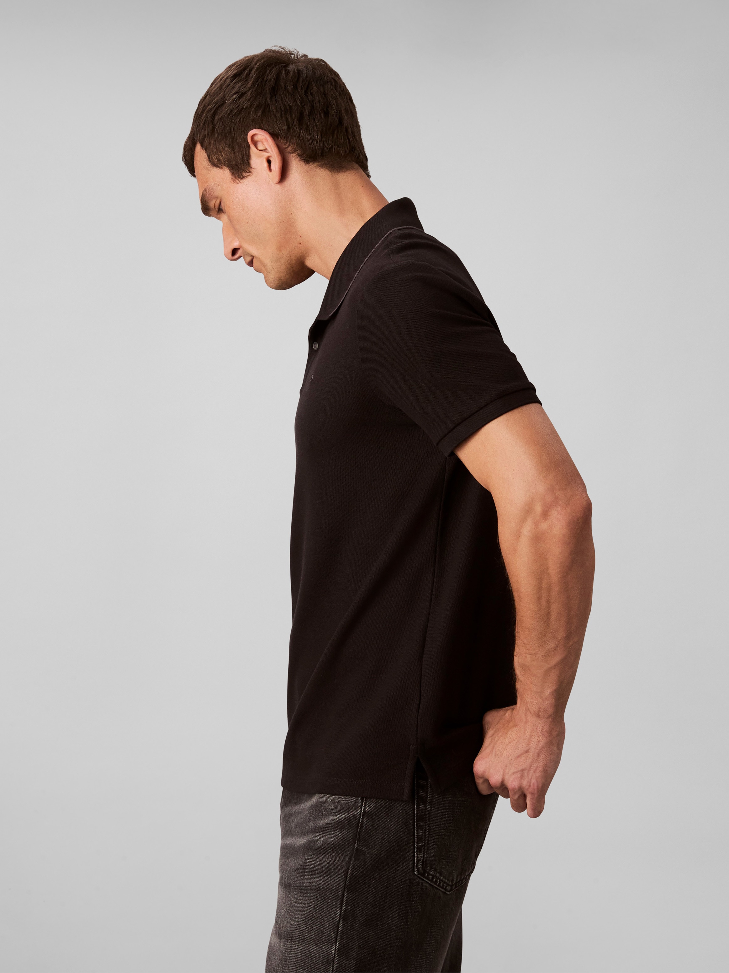 Calvin Klein Poloshirt »SS RFND PQ TPPD CLSS«, Mit Rundhalsausschnitt