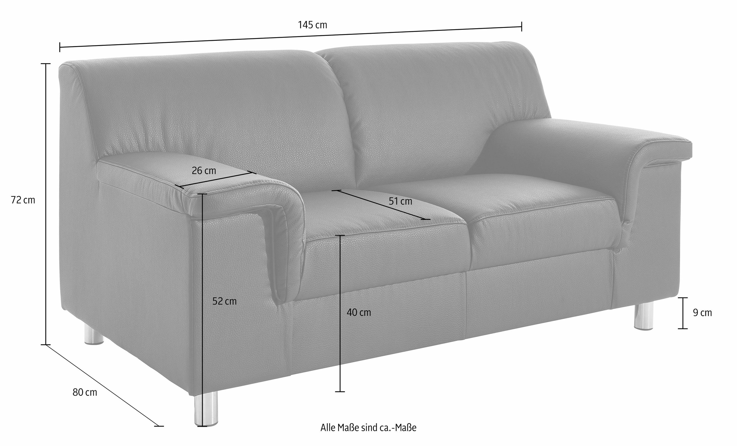 INOSIGN 1,5-Sitzer »Jamie, Sofa mit kompakten Stellmaßen für kleine Räume, günstig online kaufen