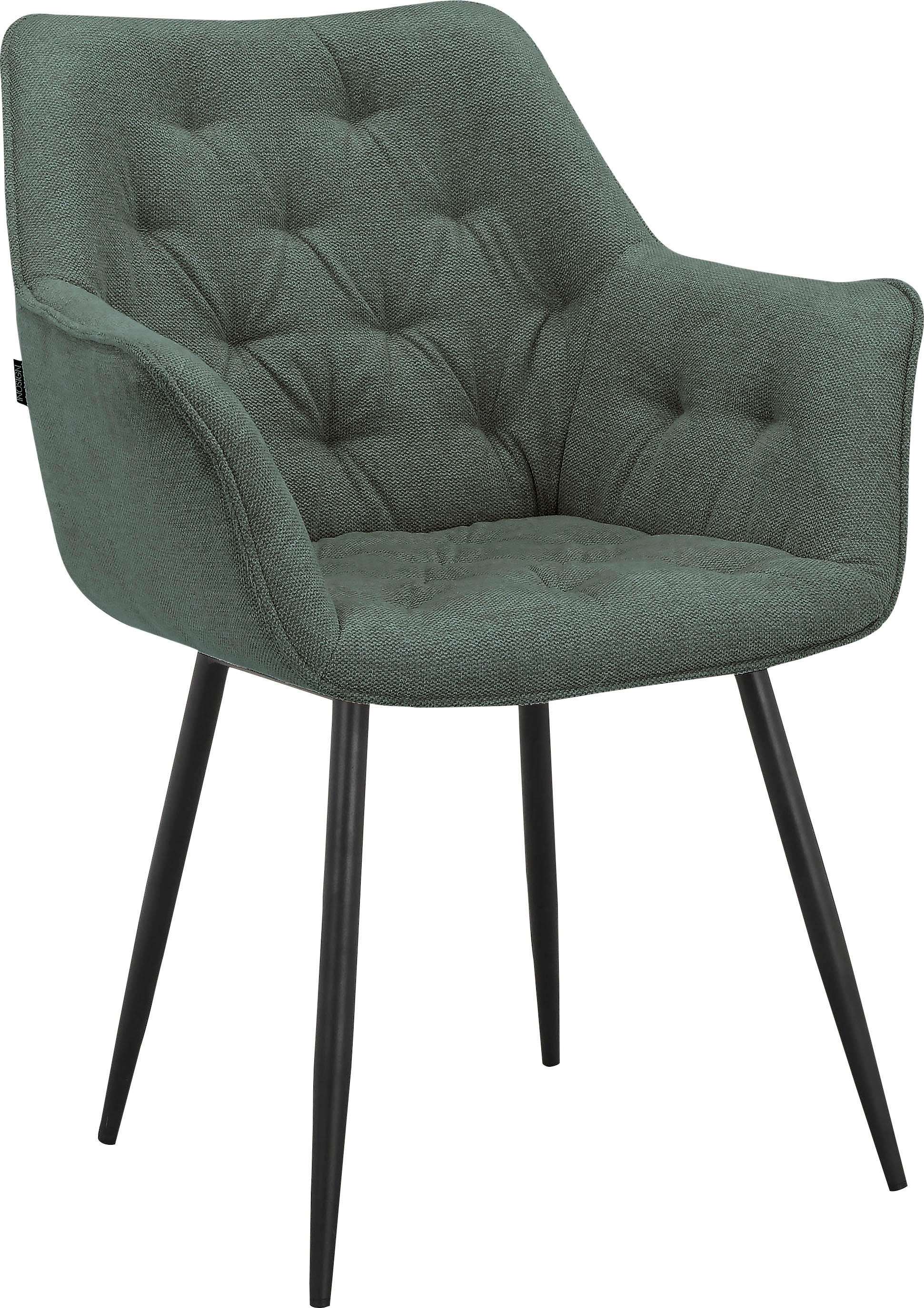 INOSIGN Esszimmerstuhl »Jaciara«, 2 St., Webstoff, im 2er Set erhältlich, Sitz und Rücken gepolstert, Sitzhöhe 48,5 cm