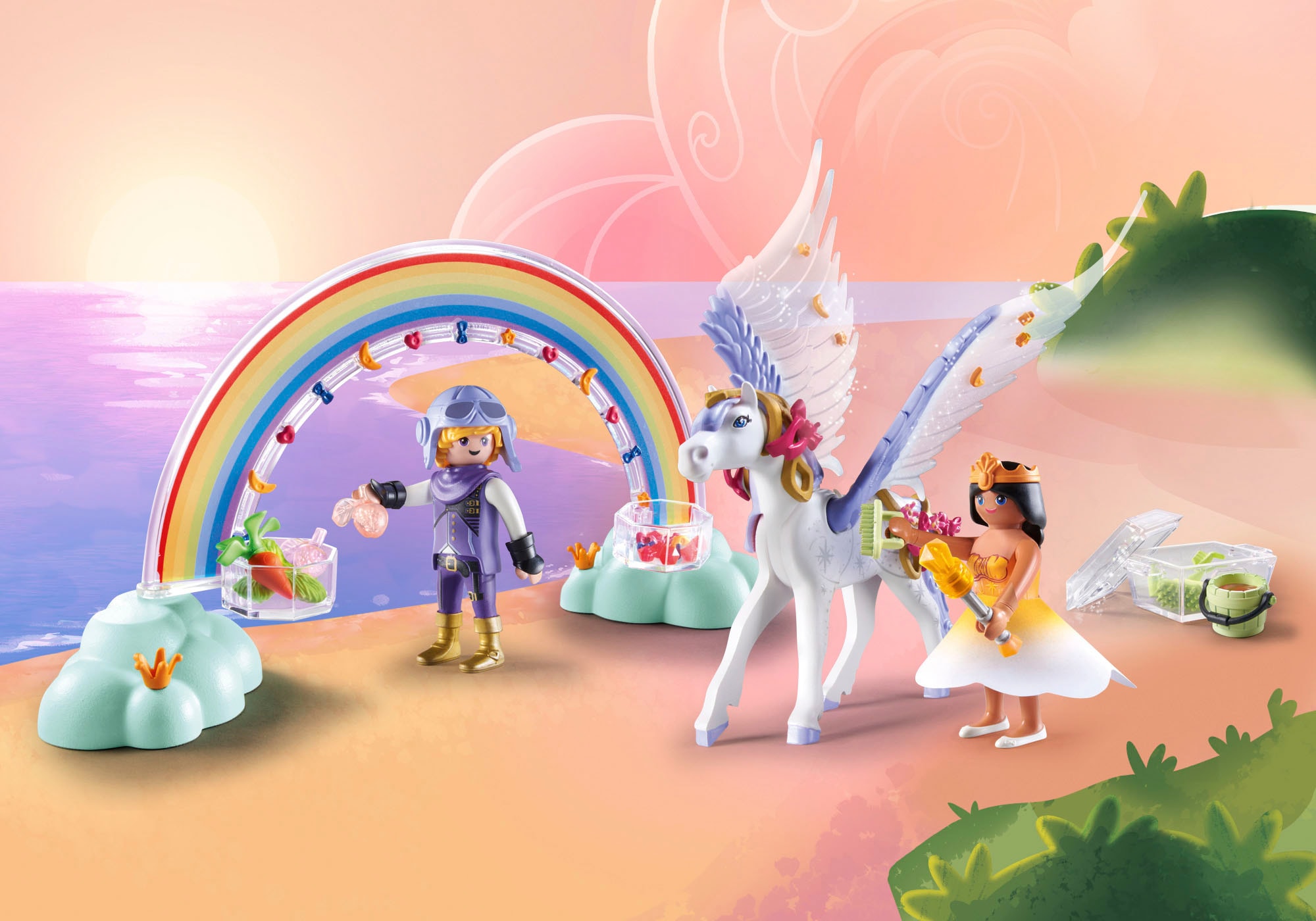 Playmobil® Konstruktions-Spielset »Himmlischer Pegasus mit Regenbogen (71361), Princess Magic«, (85 St.), Made in Europe