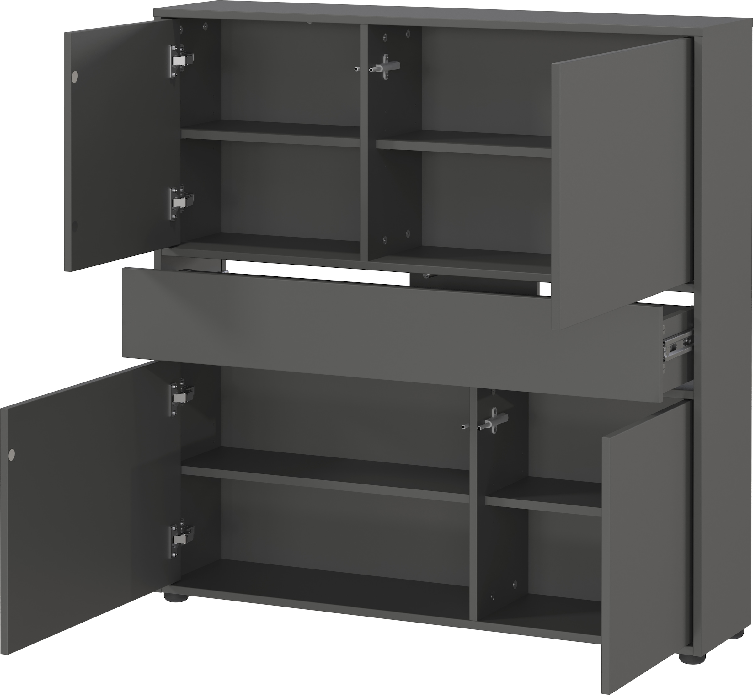 GERMANIA Mehrzweckschrank »Ameca 2.0«, stehend montierbar; Flurschrank in geringer Tiefe, Breite 105 cm