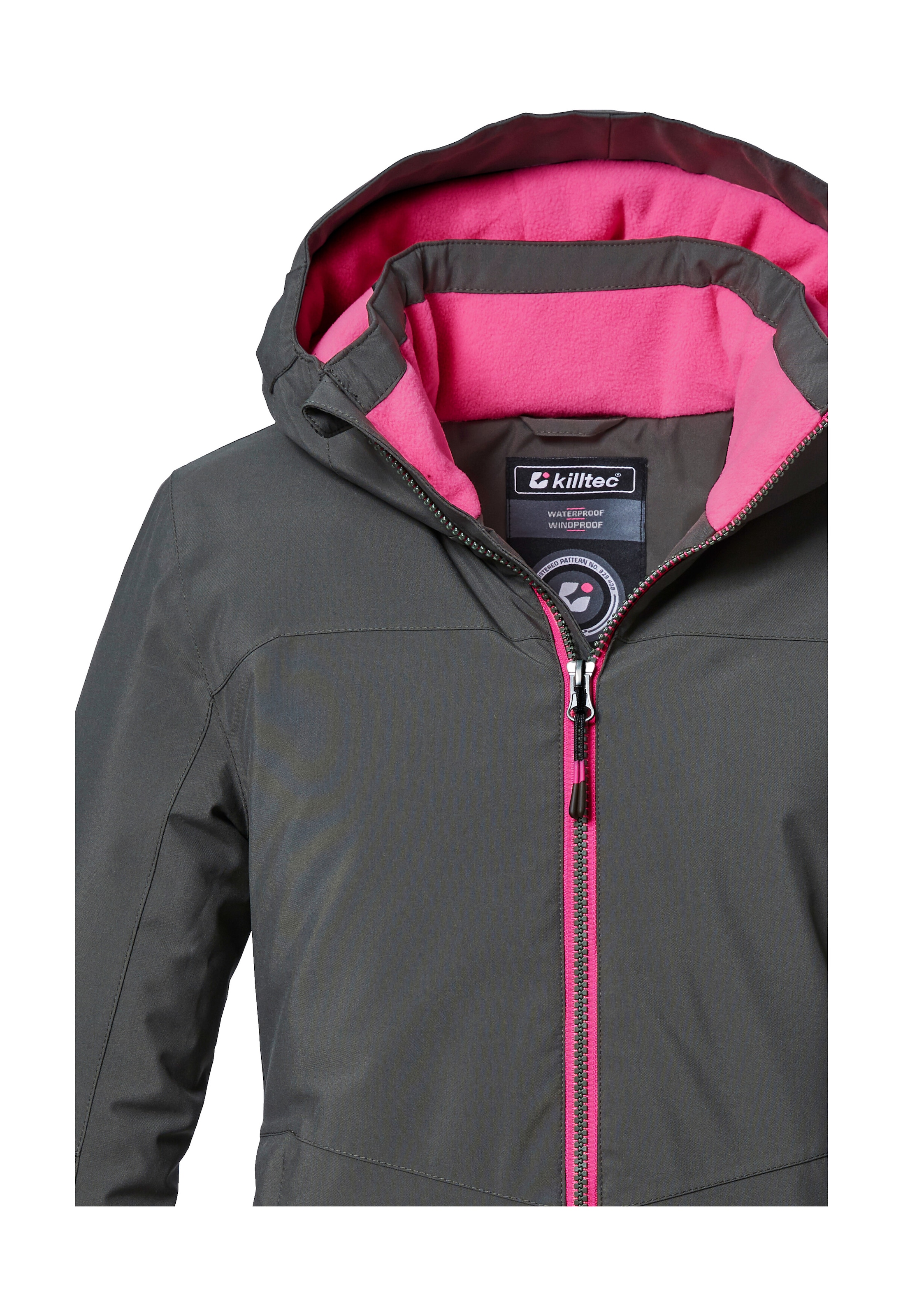 Killtec Funktionsjacke »KOW 352 GRLS JCKT«, Wasserdichte Mädchenjacke mit Kapuze, warmem Fleece und Kinnschutz