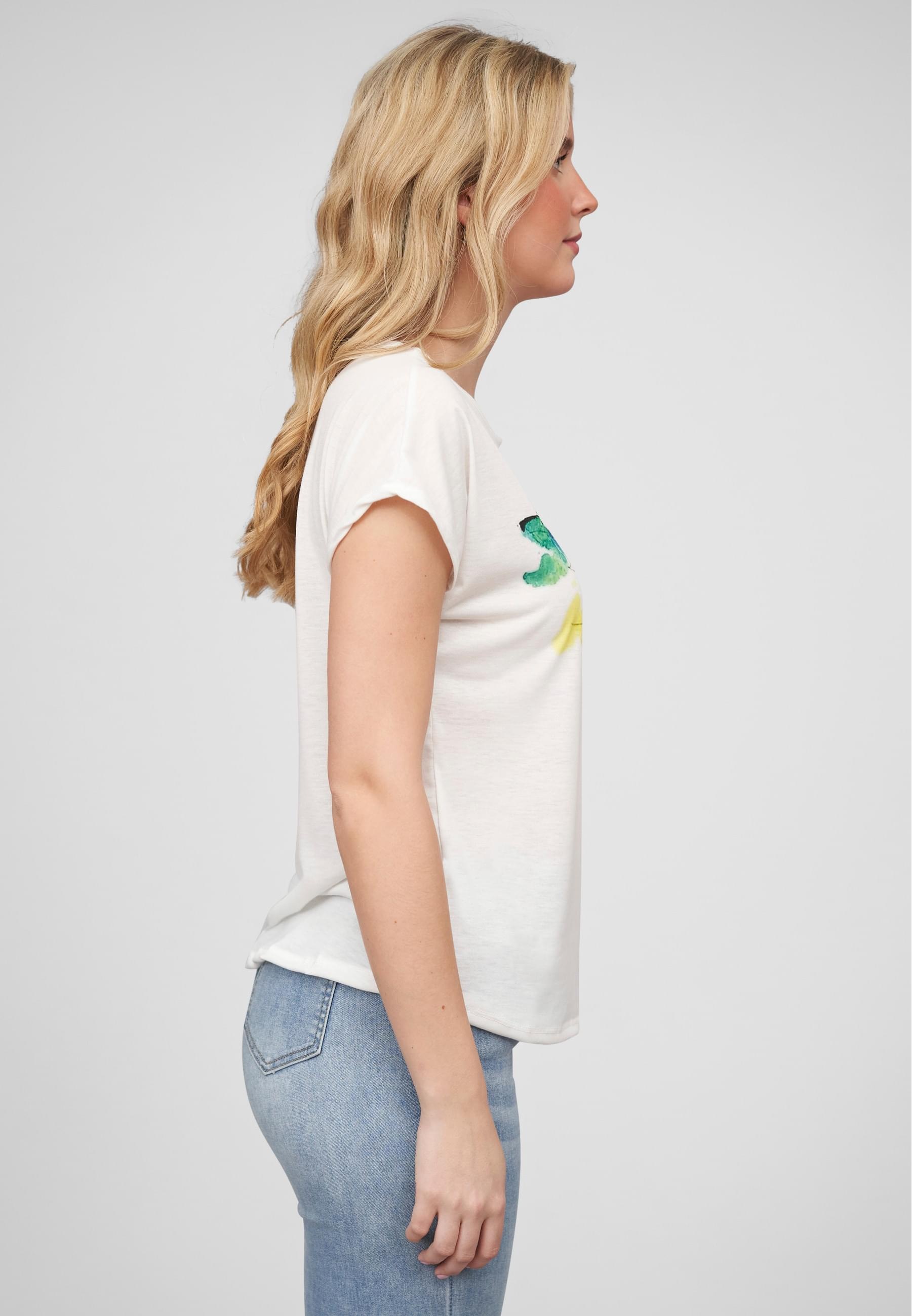 CLOUD 5IVE T-Shirt »CLOUD 5IVE Cloud5ive Damen Viskose T-Shirt mit Libellen Print« 1 Stk.