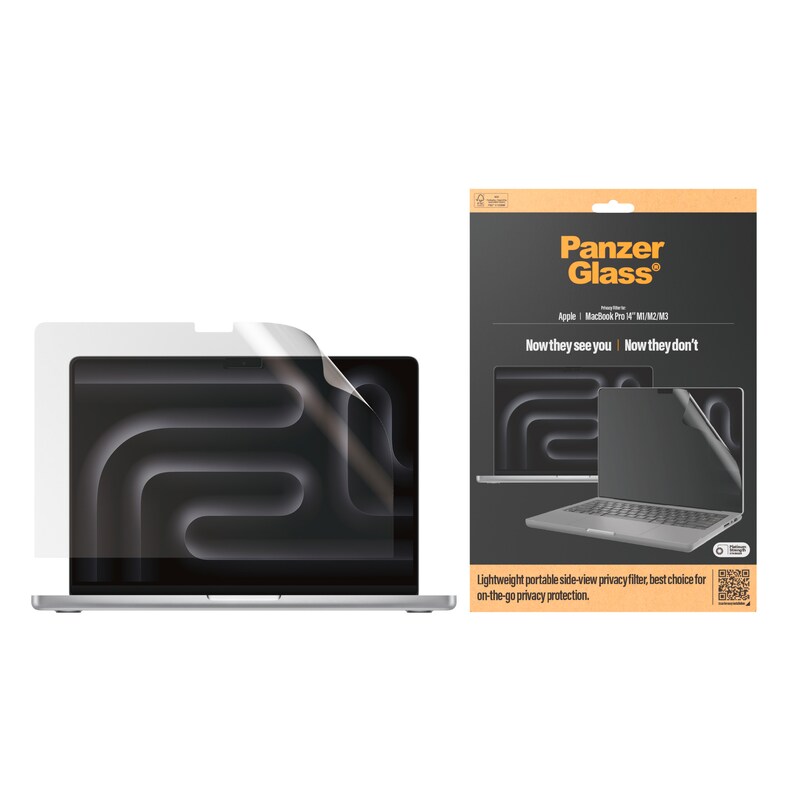CARE BY PANZERGLASS Displayschutzfolie »Privacy Filter Screen Protector« für Apple MacBook Pro 14 (M1/M2/M3/M4) Displayschutz, Schutzfolie,...