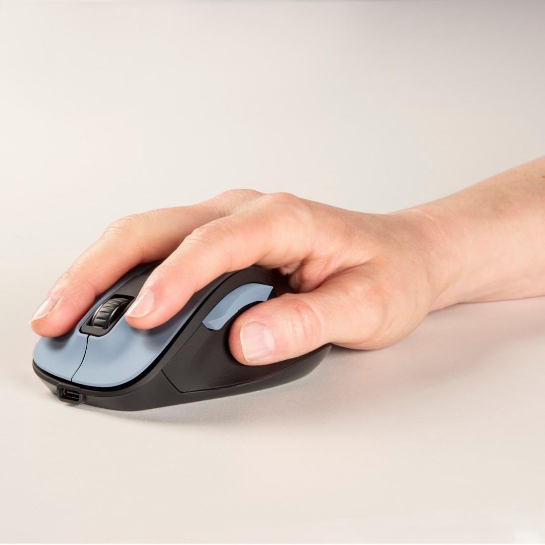 Hama ergonomische Maus »Optische 6 Tasten Funkmaus, ergonomisch, Rechtshänder, leise Tasten«, Funk