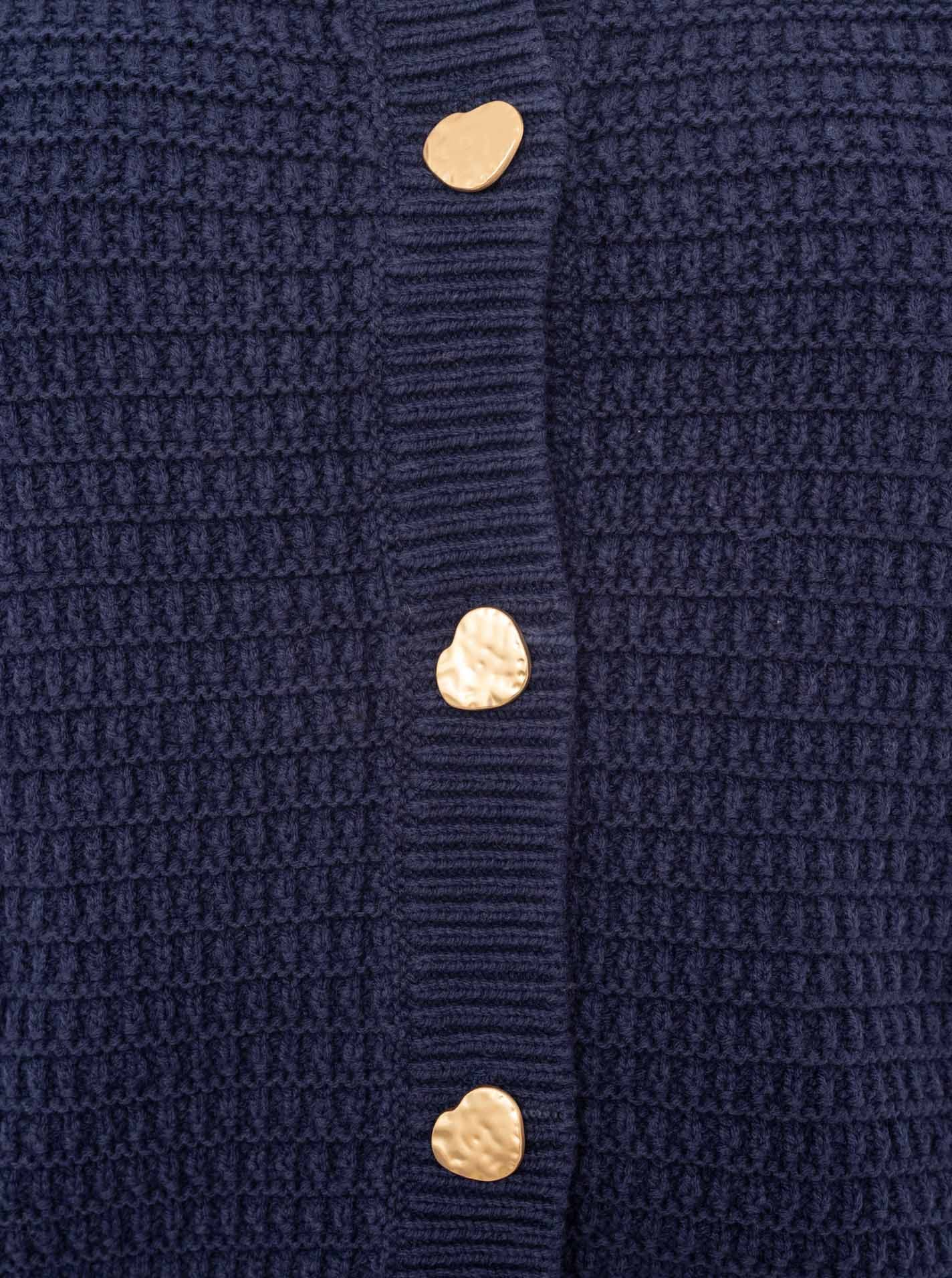 Zwillingsherz Strickjacke »"Herz Knopf"« mit Lockstrickmuster und Herzknöpfen in goldfarben