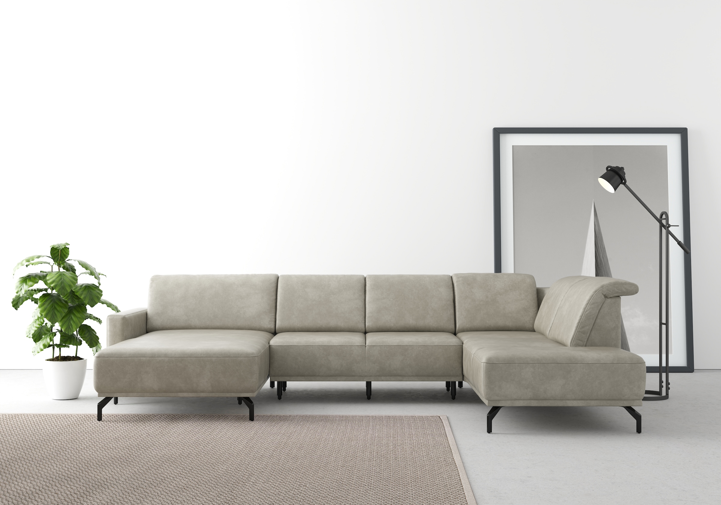 sit&more Wohnlandschaft "Bailando U-Form" wahlweise mit Kopfteilverstellung günstig online kaufen