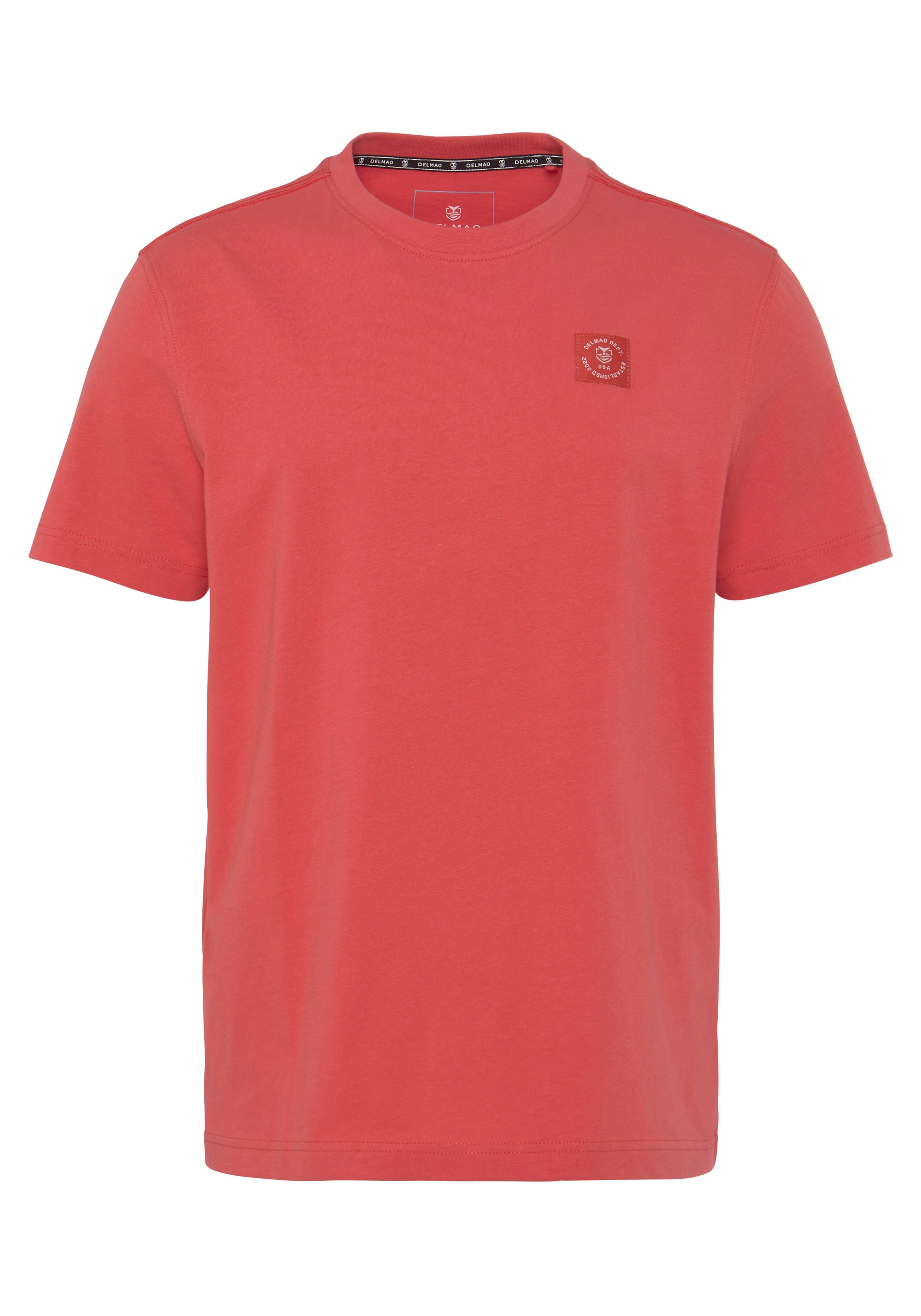 DELMAO Rundhalsshirt Kurzarm,  Regular Fit,  basic,  aus 100% Baumwolle