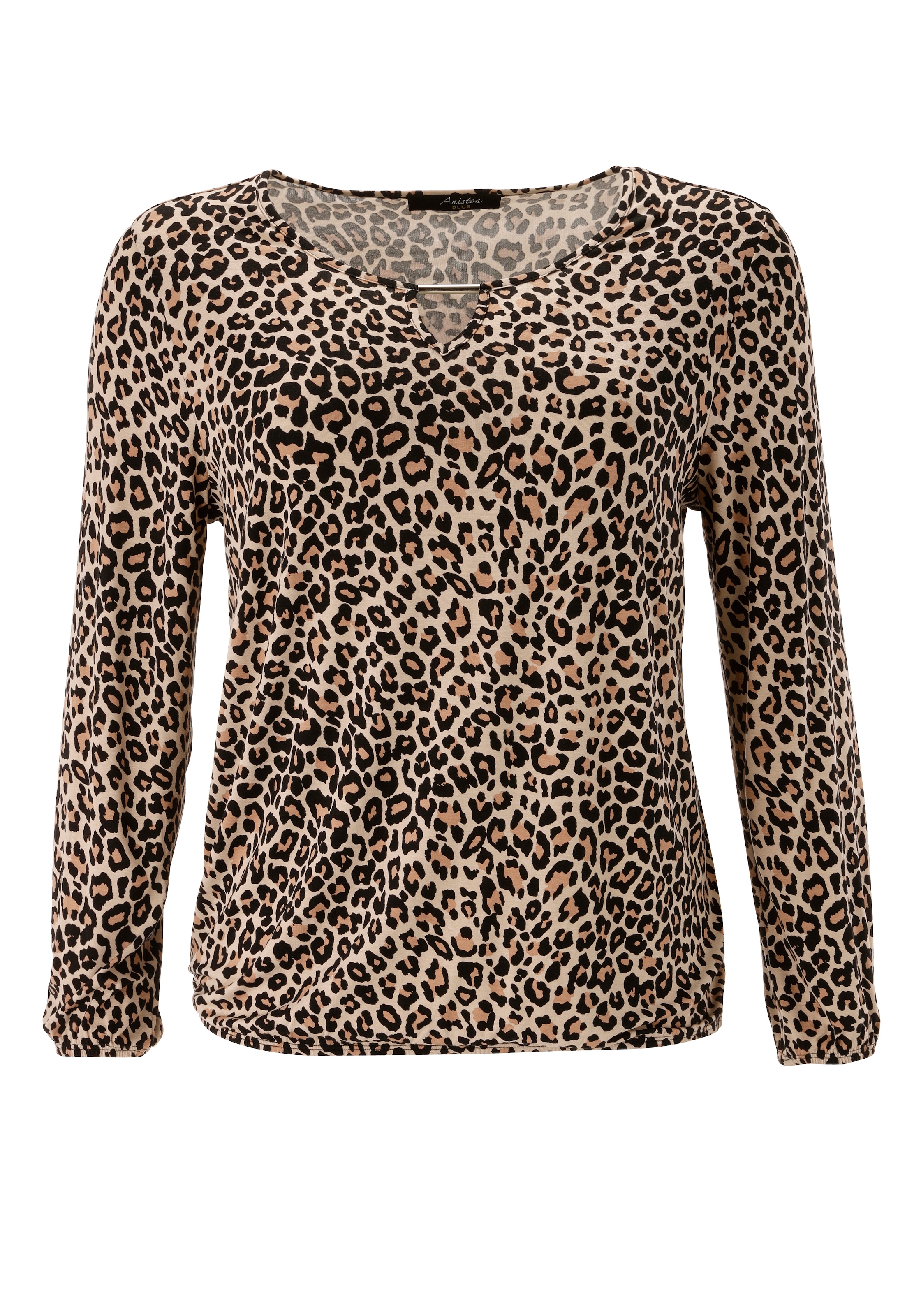 Aniston PLUS Langarmshirt In trendigem Leoprint - NEUE KOLLEKTION