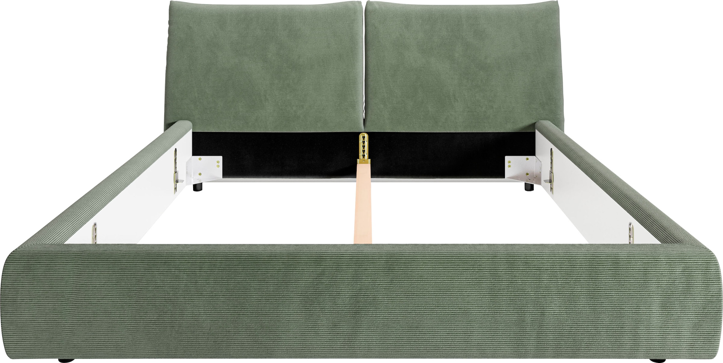 PLACES OF STYLE Polsterbett »Priora in 4 Breiten bis 200cm« auch in NaturLEDER, Cord, belastbar bis 280kg, auch Überlänge 220 cm