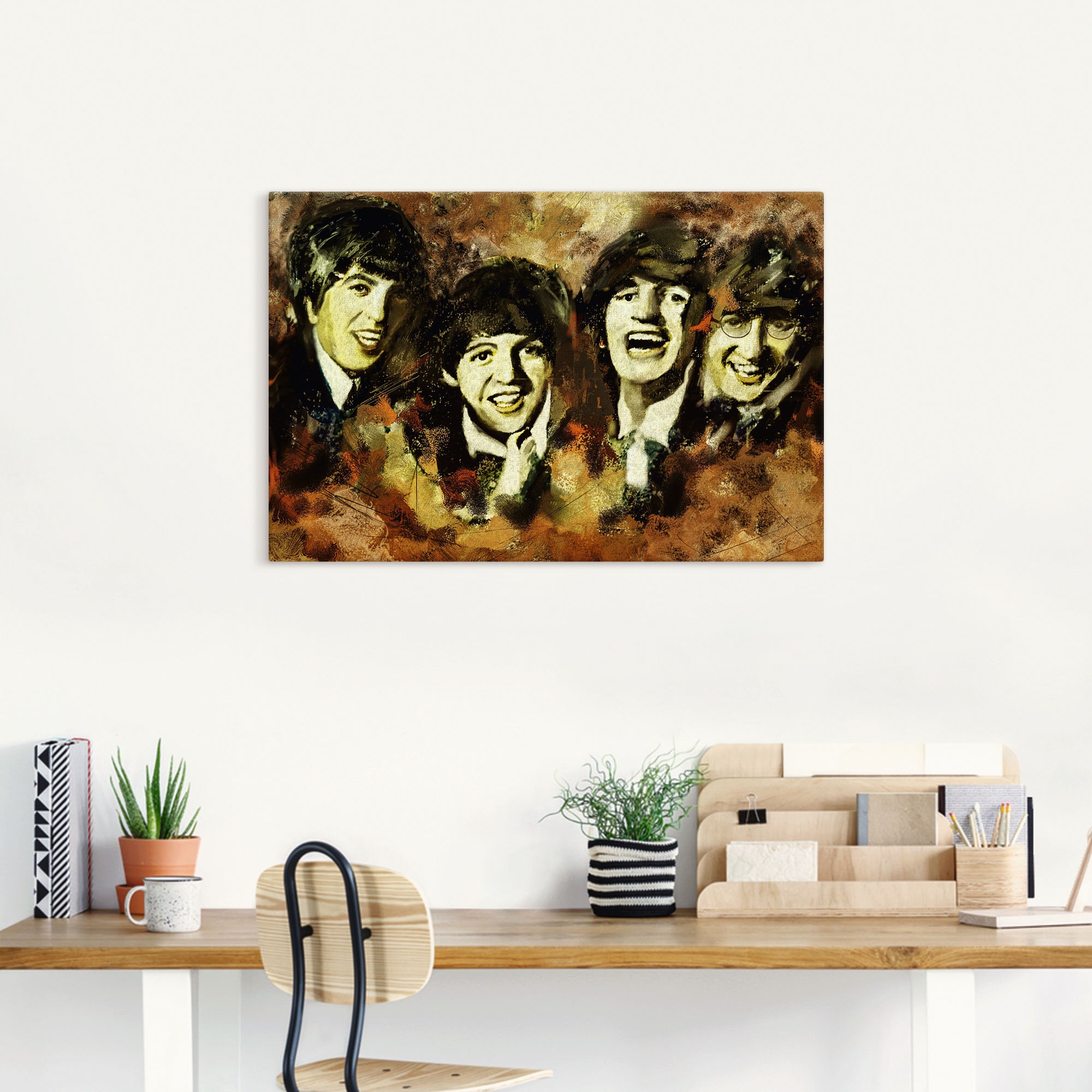 Artland Wandbild »Beatles«, Bilder von berühmten Musikern, (1 St.), als Leinwandbild, Wandaufkleber in verschied. Größen