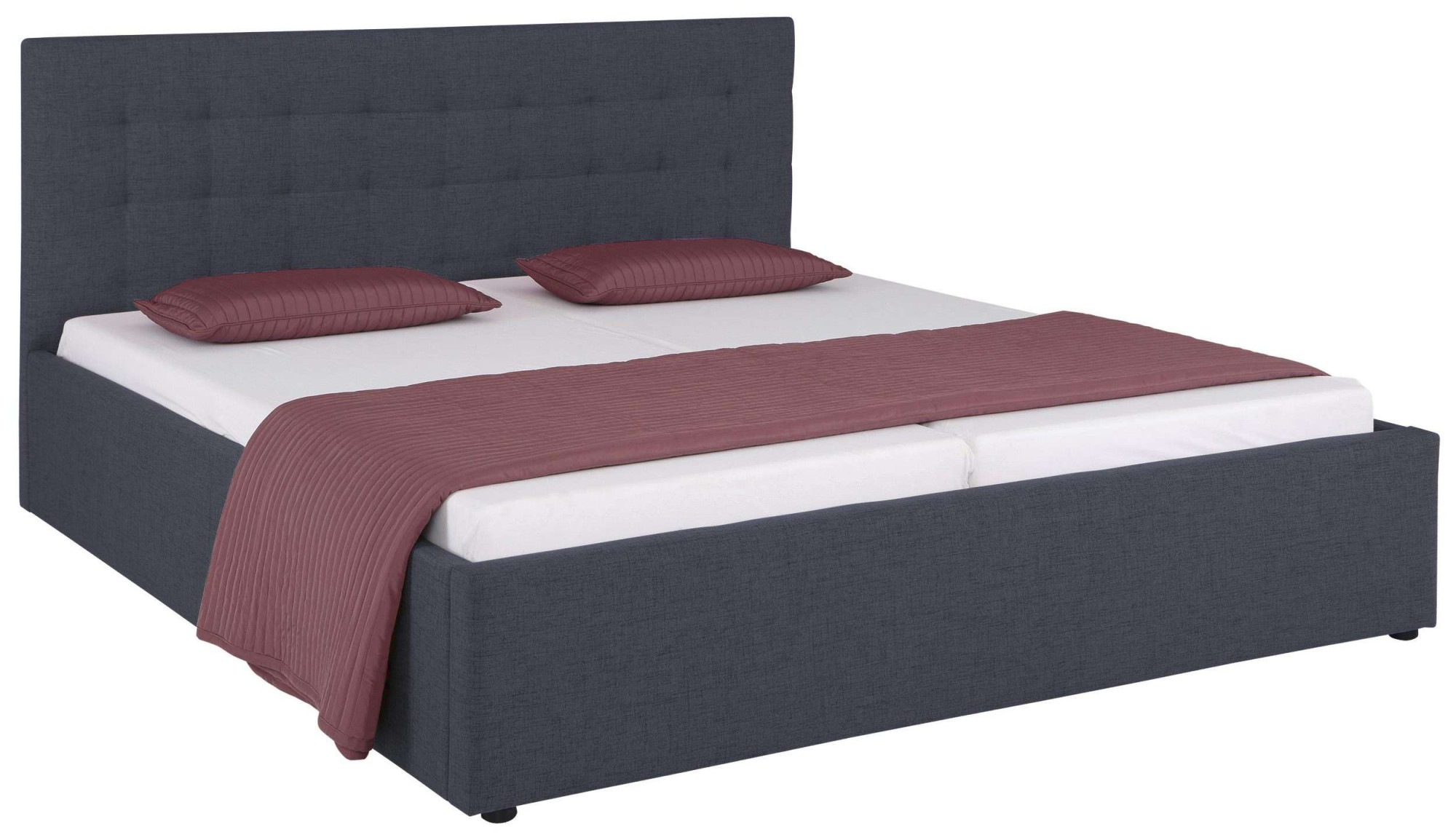 Home affaire Polsterbett "Hamar, Knopfsteppung im Kopfteil, bis 250 KG bela günstig online kaufen