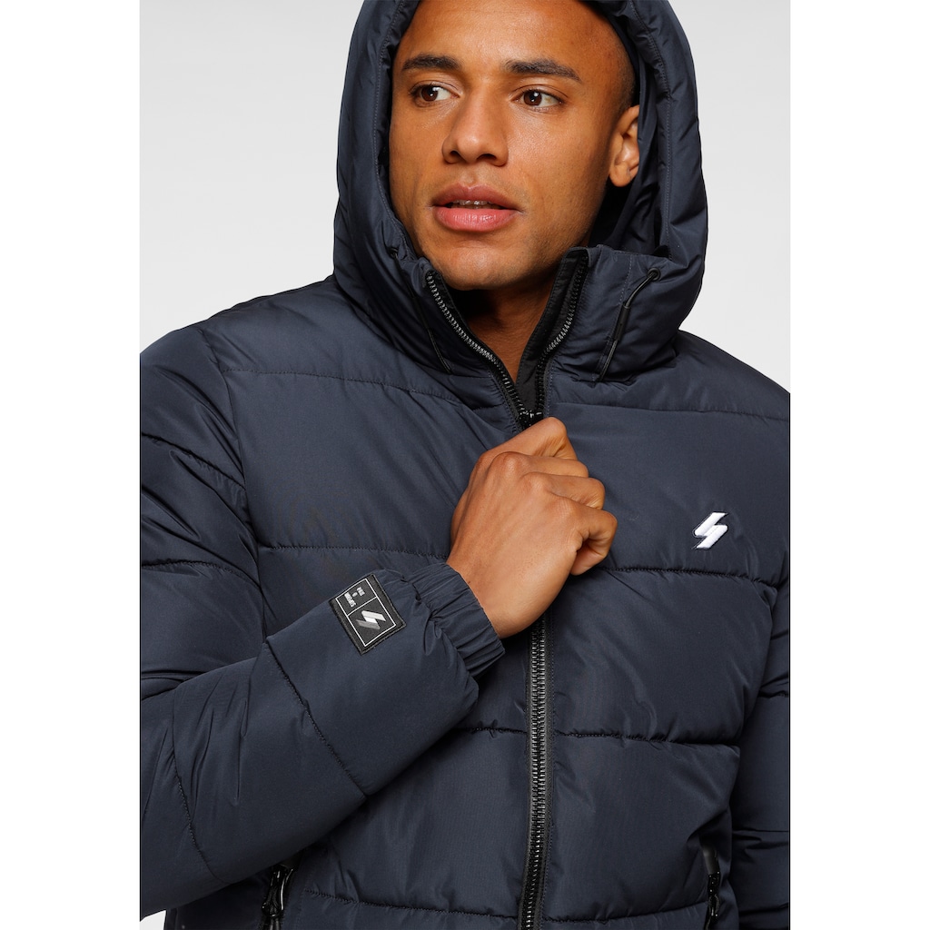 Superdry Steppjacke »HOODED SPORTS PUFFR JACKET«, mit Kapuze