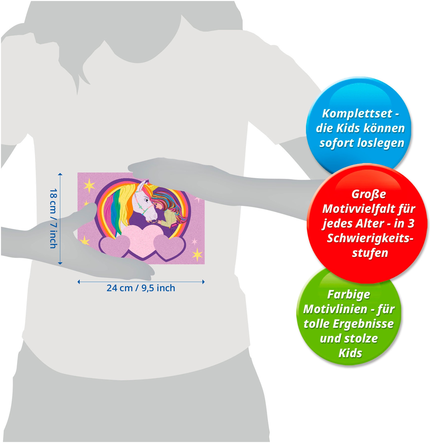 Ravensburger Malen nach Zahlen »CreArt, Malen nach Zahlen, Kinder, Unicorn Academy - Sophia & Wildstar«, Made in Europe