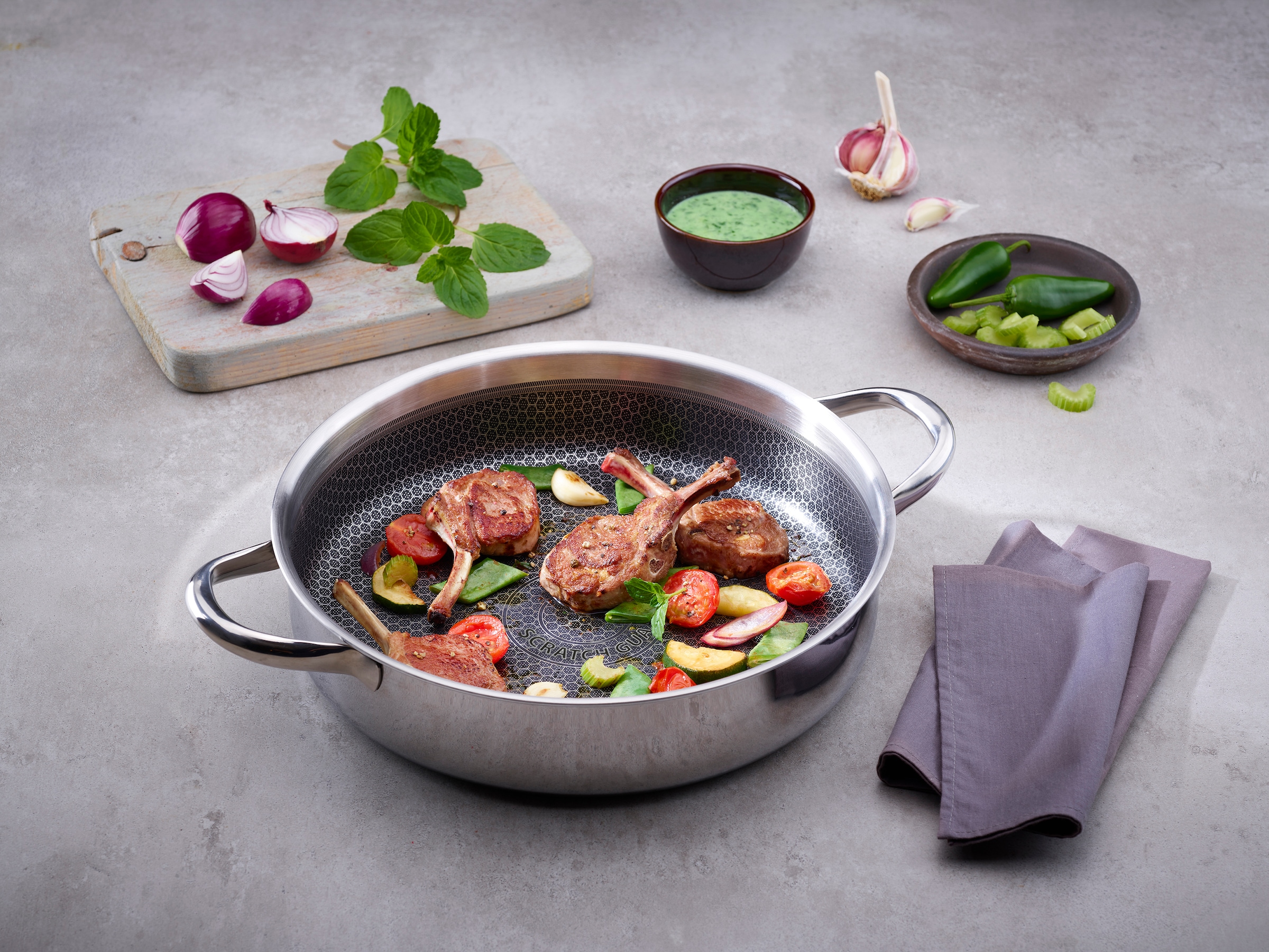 Elo Premium Servierpfanne »Relief Evolution Servierpfanne« Edelstahl 18/10 2 tlg. tlg.