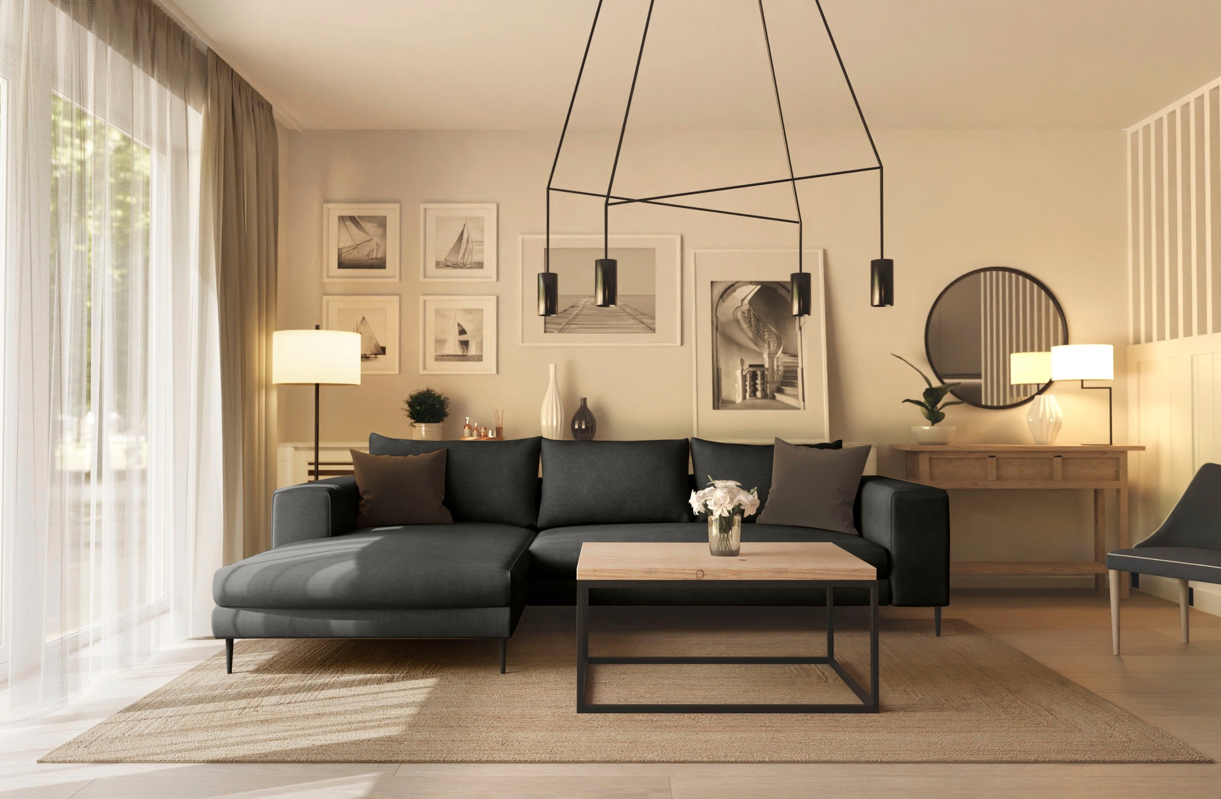 Home affaire Ecksofa »Aurora, L-Form, mit extra breiter Recamiere, 324 x 17 günstig online kaufen