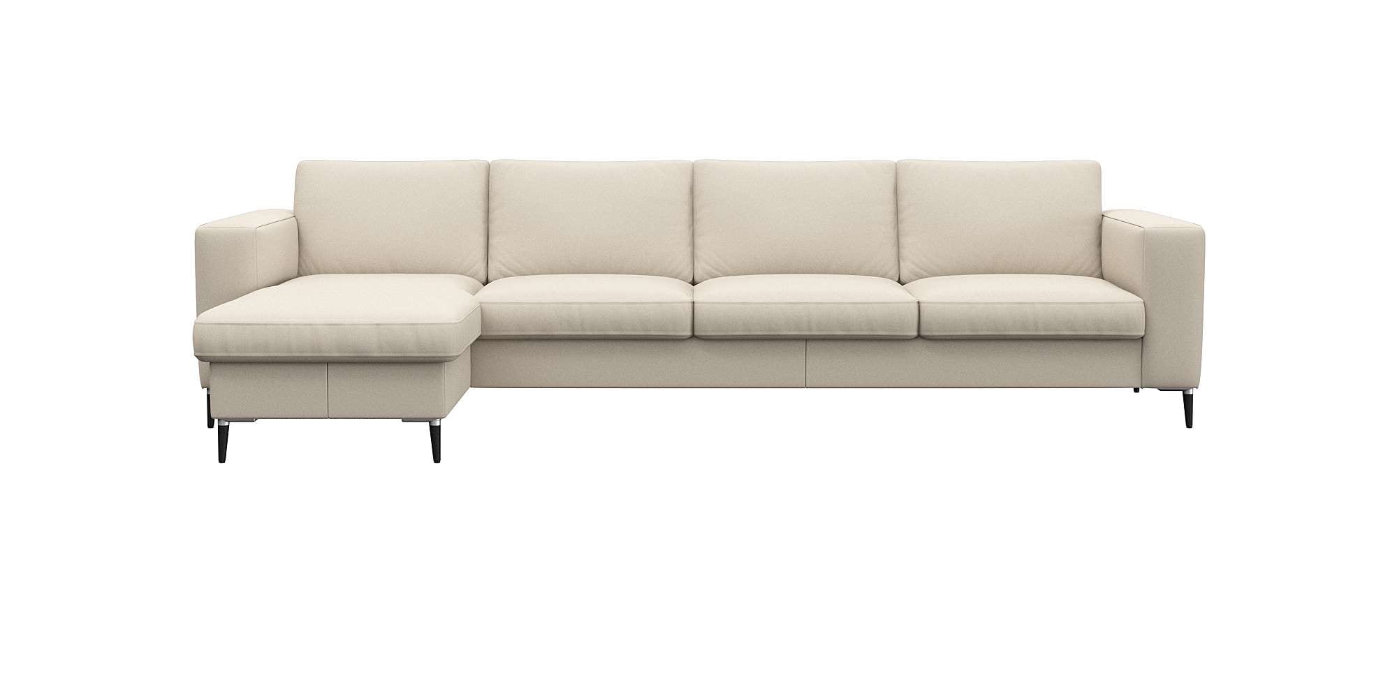 FLEXLUX Ecksofa "Fiore, super Sitzkomfort durch Kaltschaum im Sitz, L-Form" günstig online kaufen